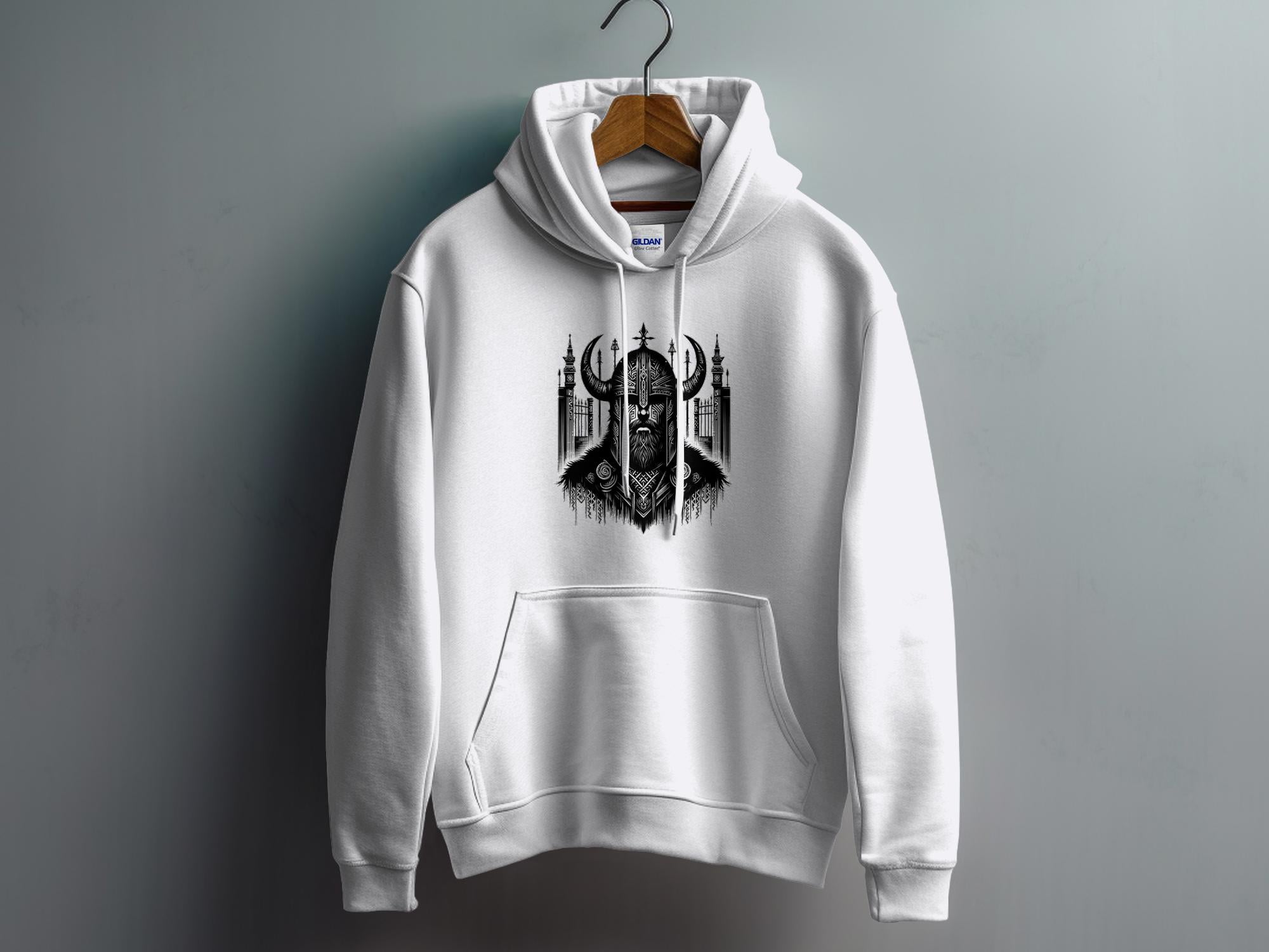 Viking Resolve - Coloured Gildan Hoodie Realistic Norse Talisman Men Women Unisex Valhalla Tee Graphic Design