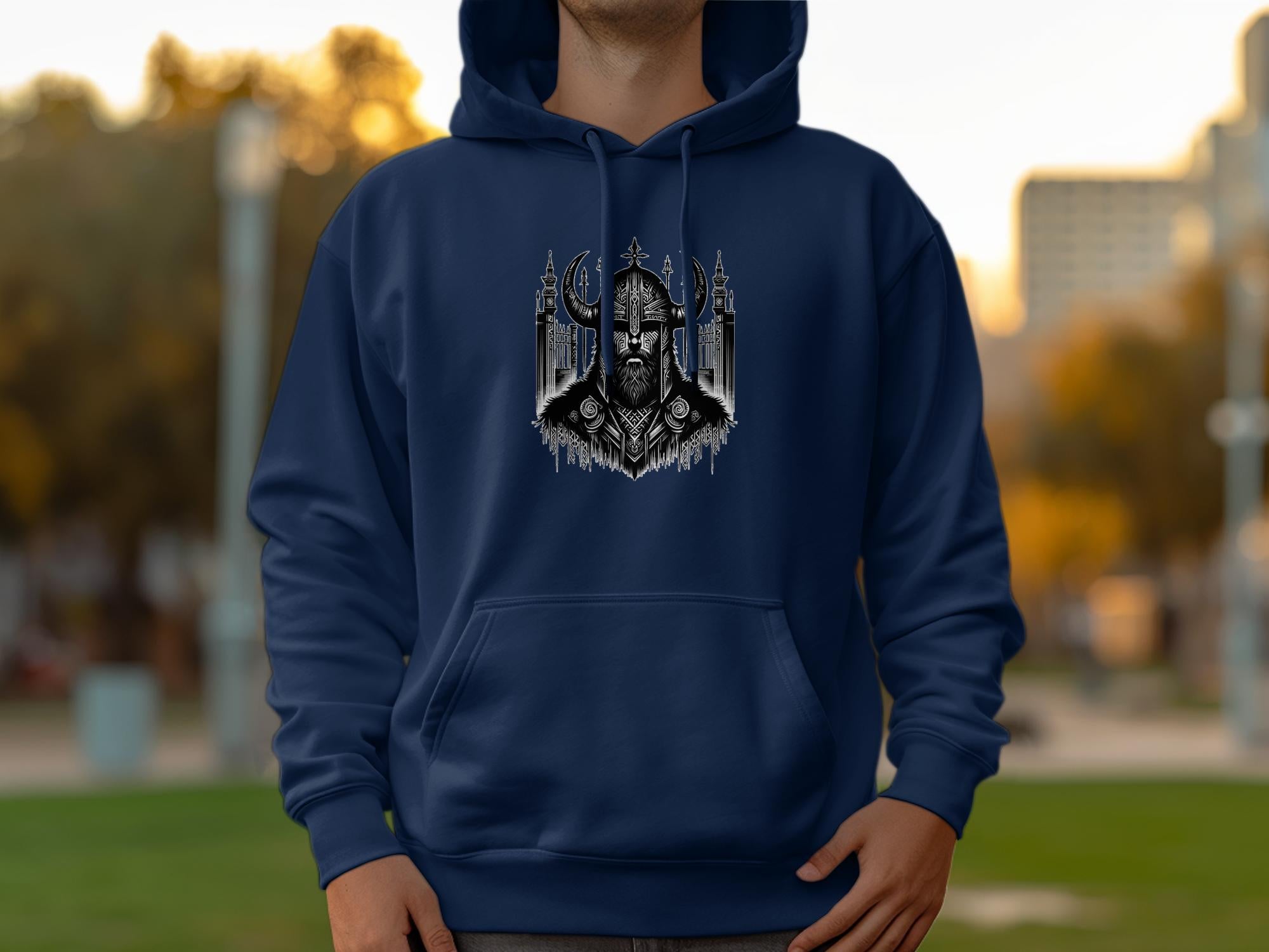 Viking Resolve - Coloured Gildan Hoodie Realistic Norse Talisman Men Women Unisex Valhalla Tee Graphic Design