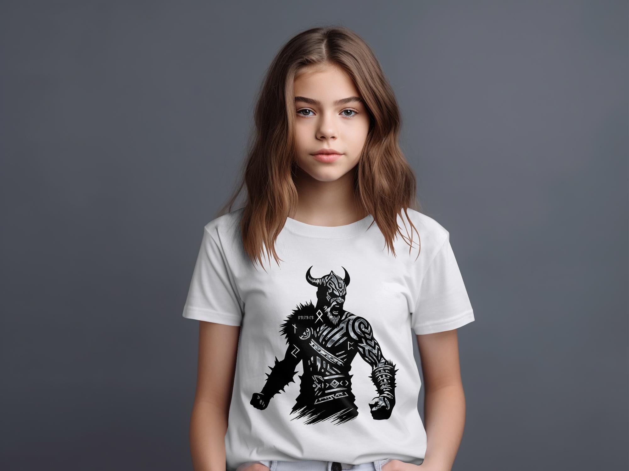 Viking Berserker - Coloured Gildan Kids T Shirt Norse Talisman Unisex Valhalla Tee