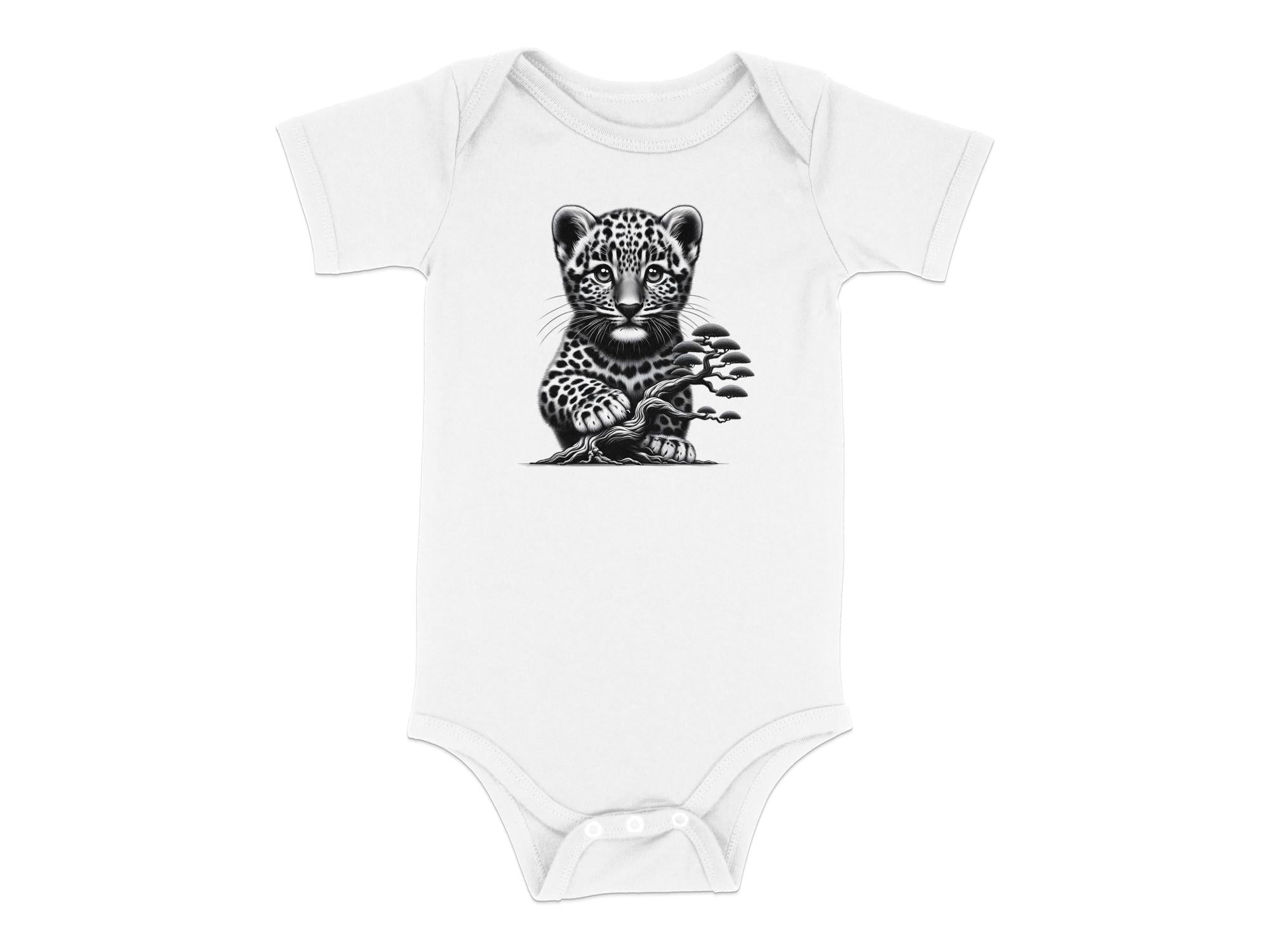 Leopard Bonsai - Coloured Toddler Bodysuit Realistic Animal Talisman Unisex Cute Tee Graphic Design