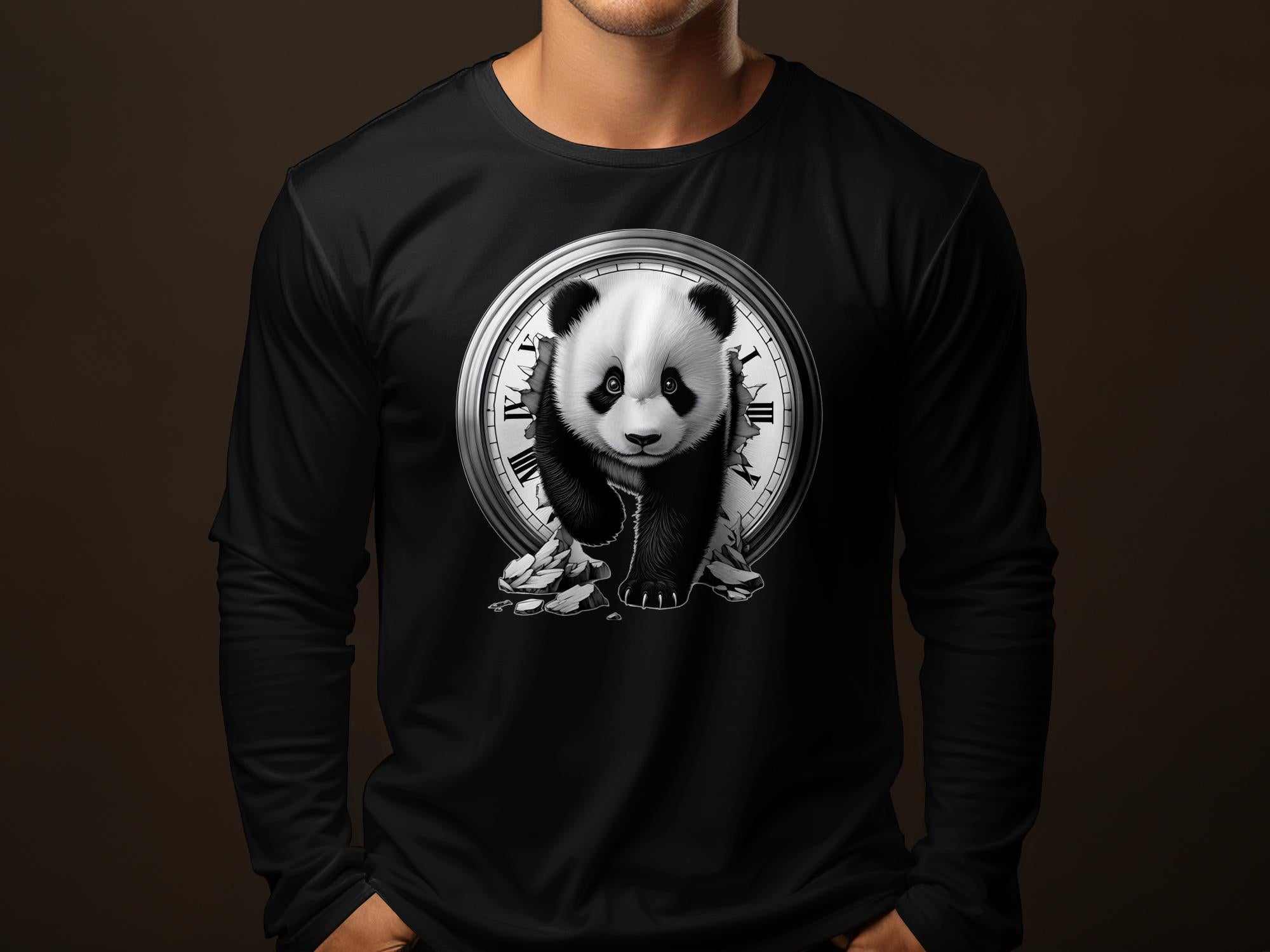 Panda - Coloured Gildan Long Sleeve Realistic Animal Talisman Unisex Cute Tee Graphic Design