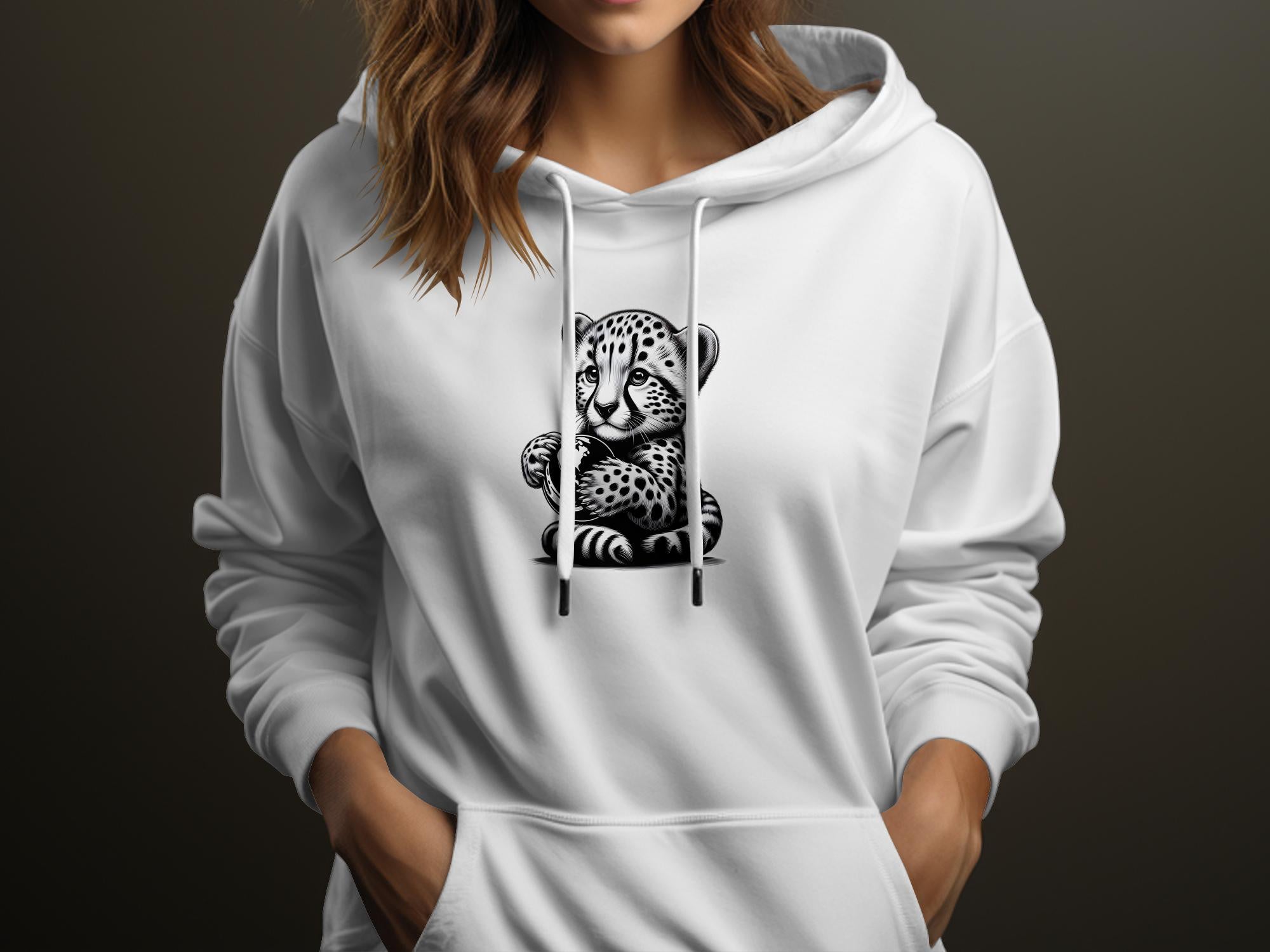 Cheetah World - Coloured Gildan Hoodie Realistic Animal Talisman Unisex Cute Tee Graphic Design