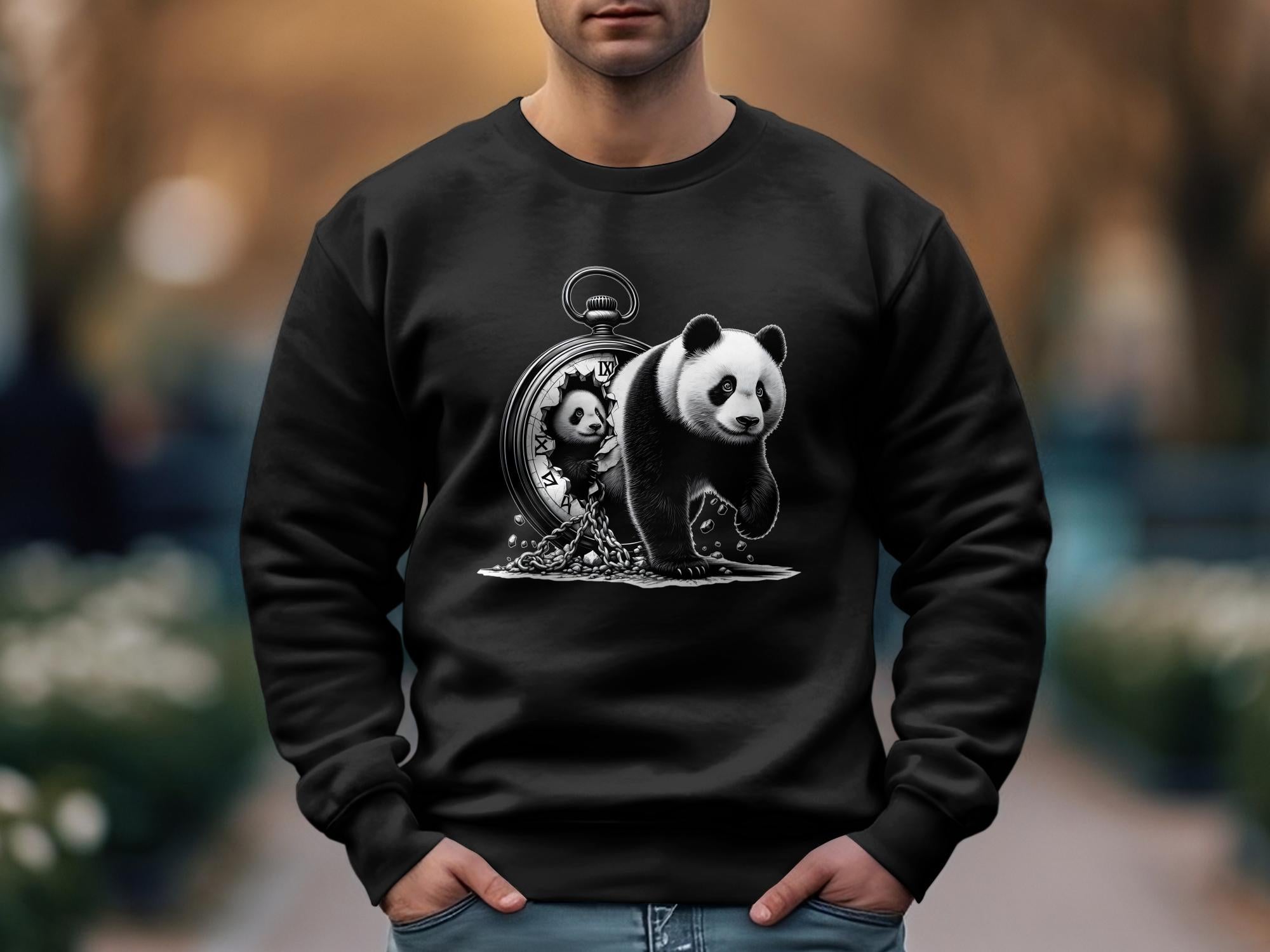 Panda - Coloured Gildan Sweatshirt Realistic Animal Talisman Unisex Cute Tee Graphic Design