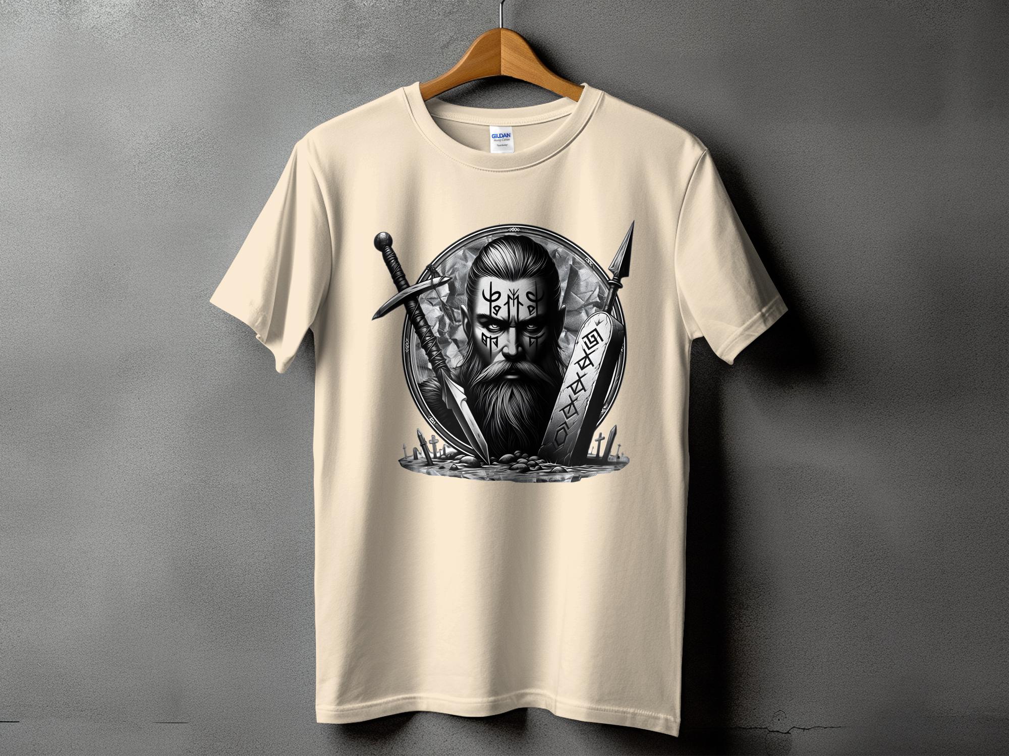 Viking Fortitude - Coloured Gildan T Shirt Realistic Norse Talisman Men Women Unisex Valhalla Tee Graphic Design