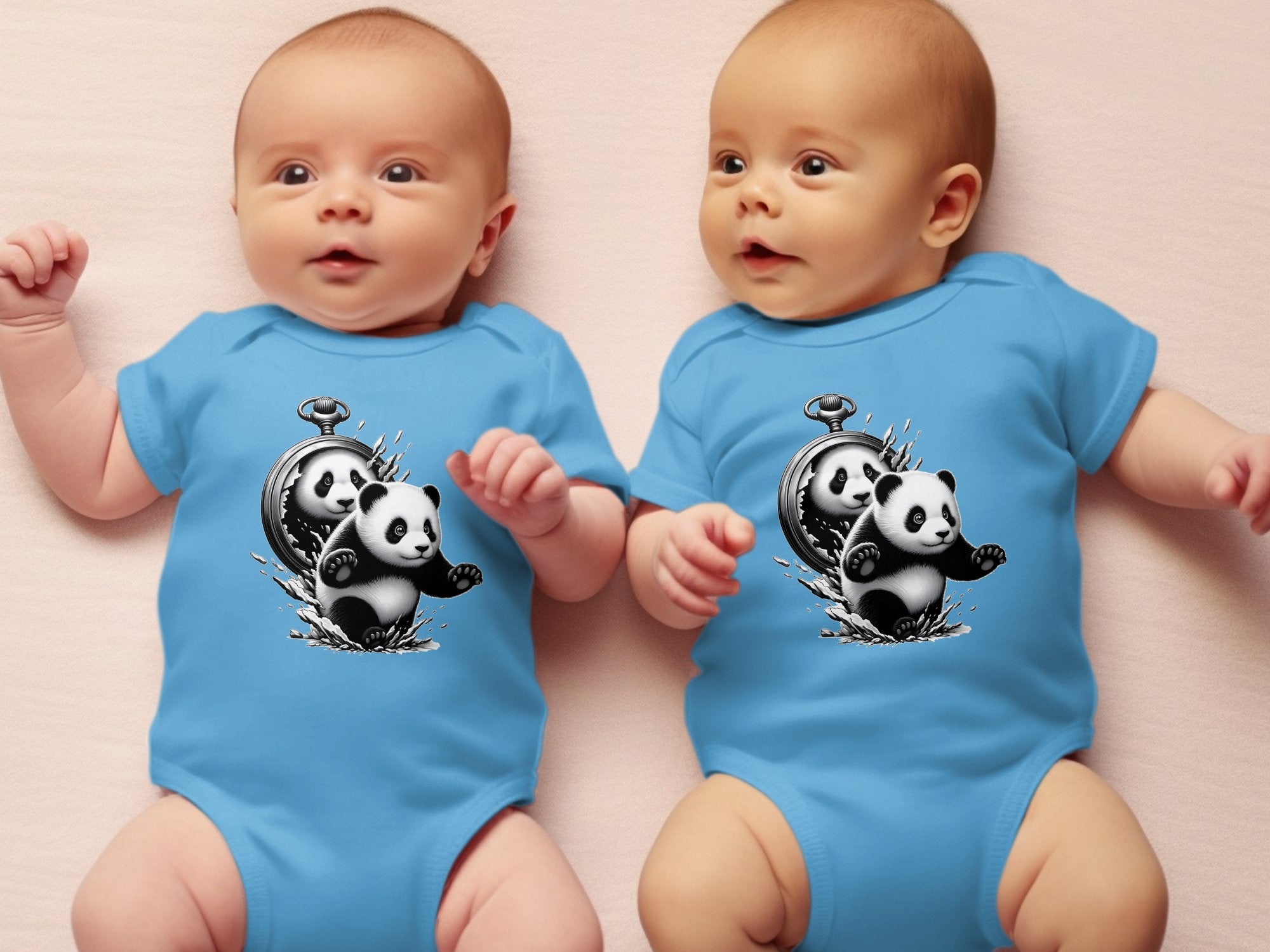 Panda - Coloured Toddler Bodysuit Realistic Animal Talisman Unisex Cute Tee Graphic Design