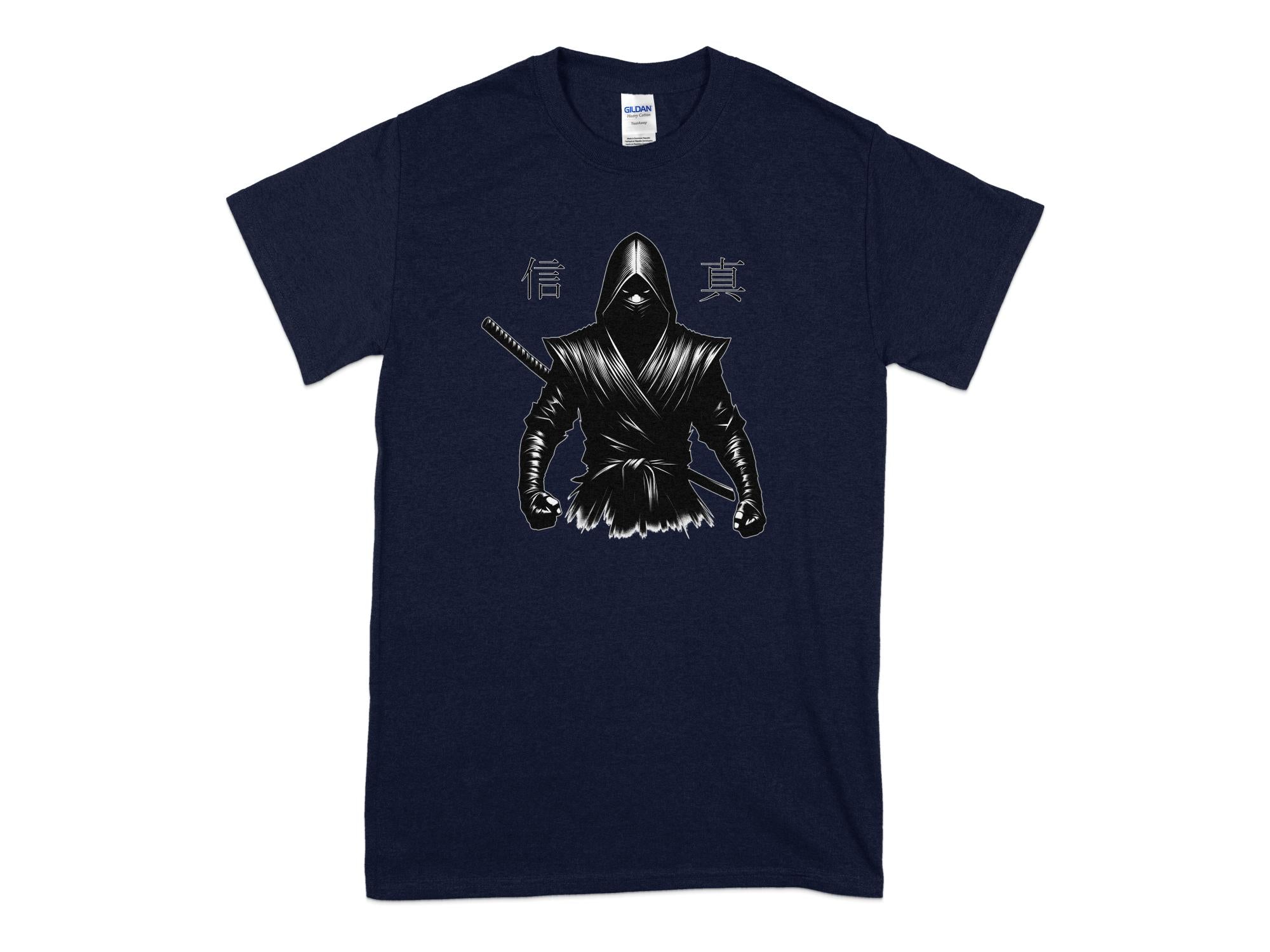 Samurai Ninja - Coloured Gildan T-Shirt Japanese Talisman Unisex Cultural Symbolic Graphic Design