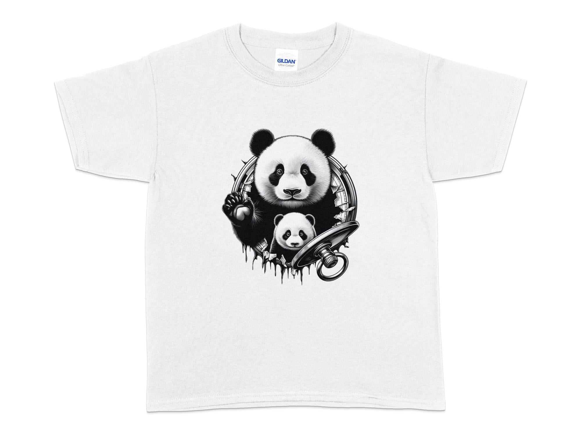 Panda - Coloured Kids T-Shirt Realistic Animal Talisman Unisex Cute Tee Graphic Design