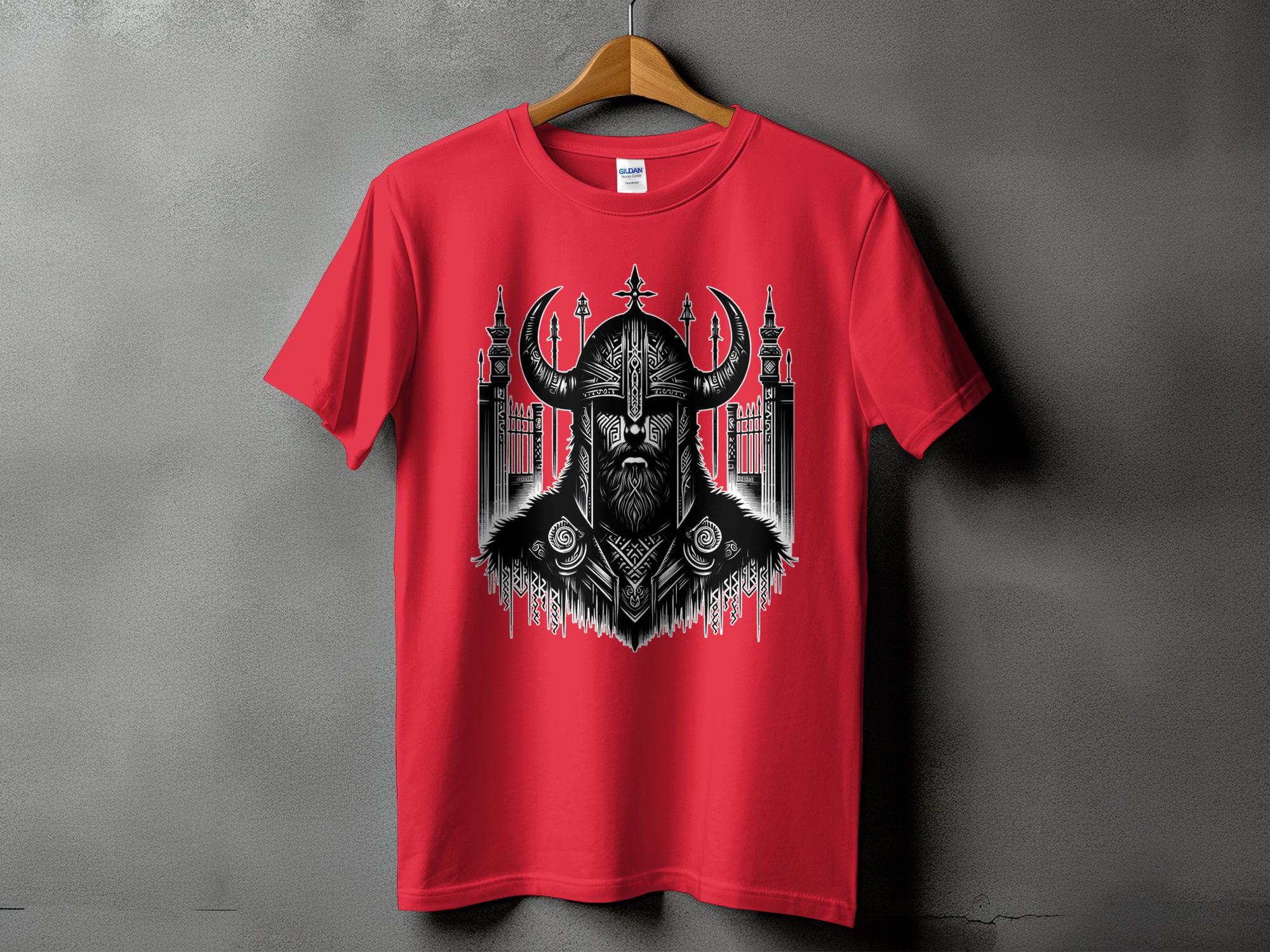 Viking Resolve - Coloured Gildan T Shirt Realistic Norse Talisman Men Women Unisex Valhalla Tee Graphic Design