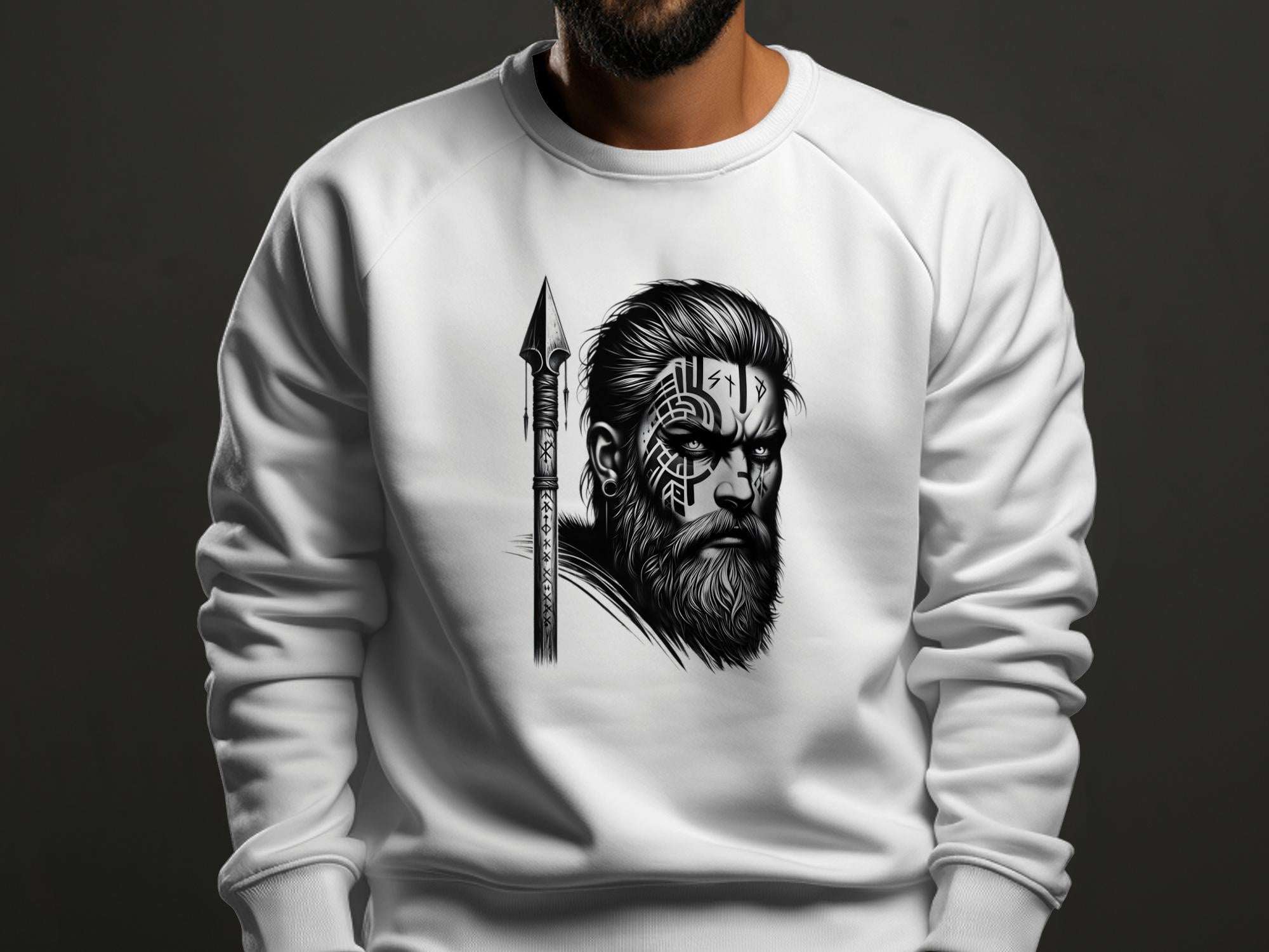 Viking Protector - Coloured Gildan Sweatshirt Realistic Norse Talisman Men Women Unisex Valhalla Tee Graphic Design