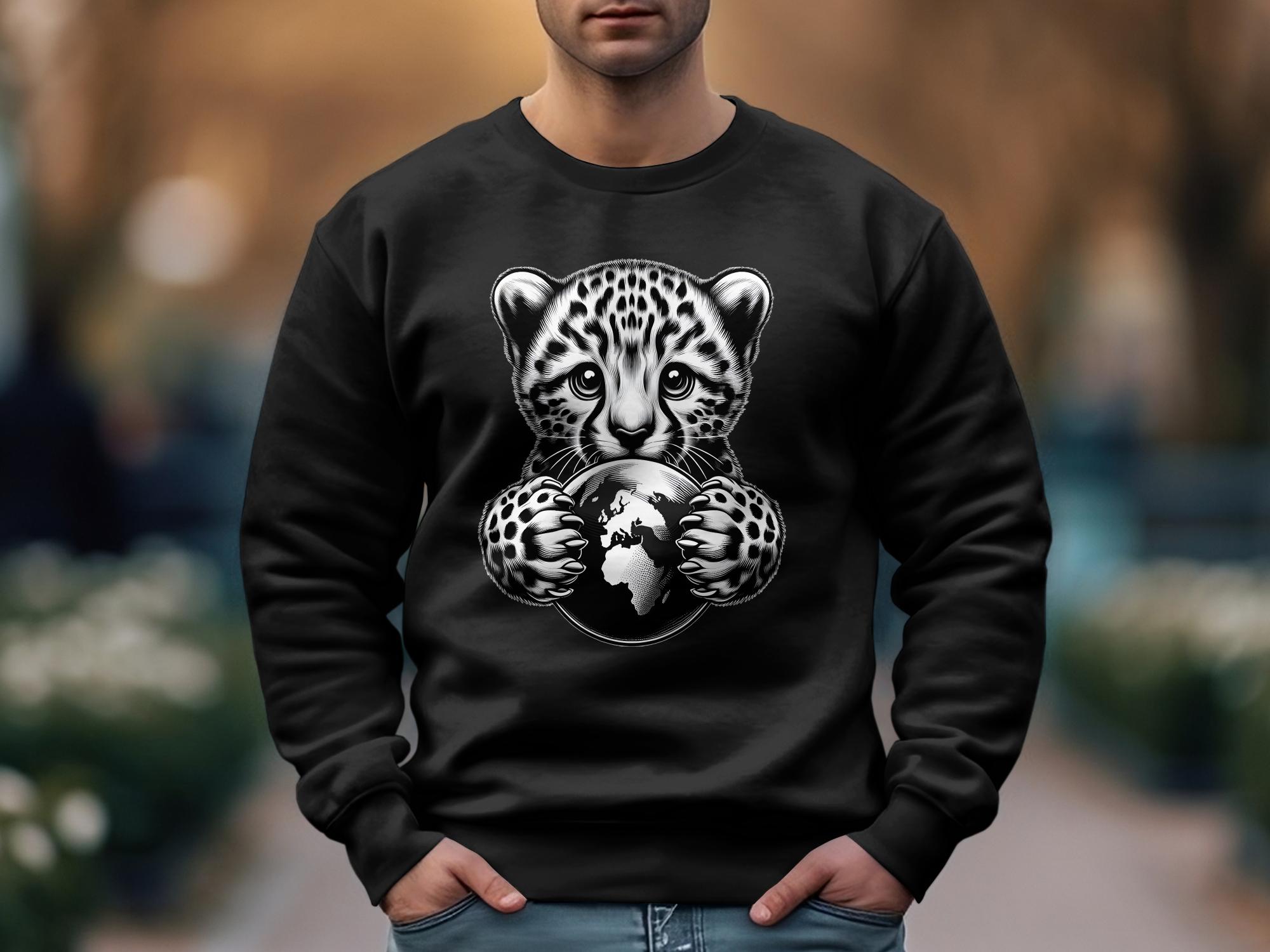 Cheetah World - Coloured Gildan Sweatshirt Realistic Animal Talisman Unisex Cute Tee Graphic Design