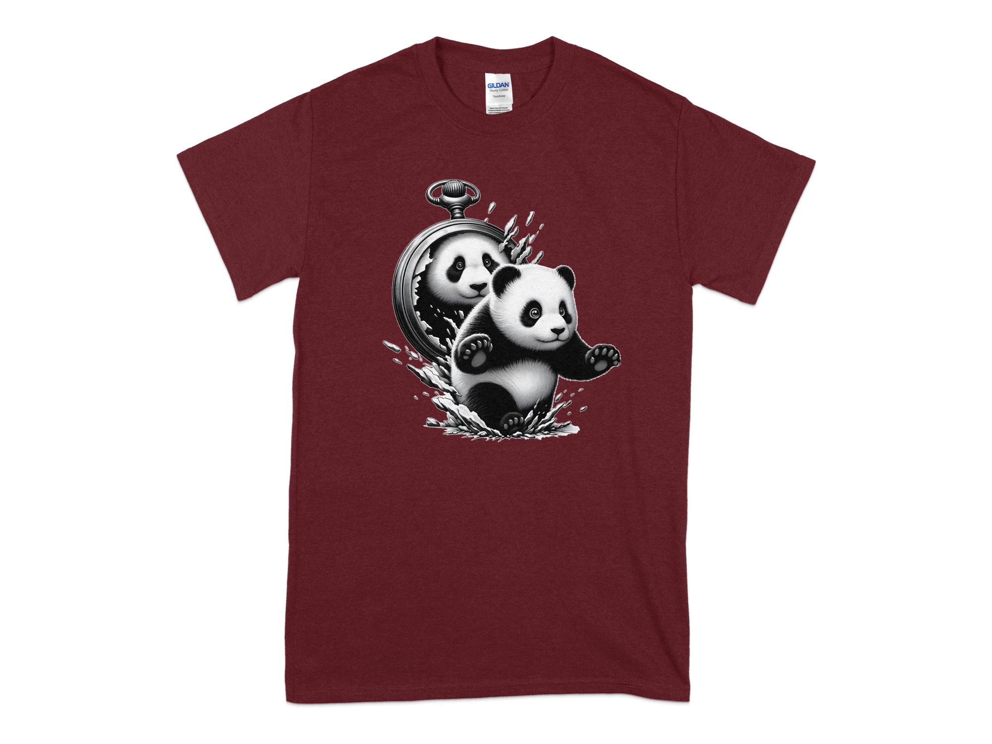 Panda - Coloured Gildan T-Shirt Realistic Animal Talisman Unisex Cute Tee Graphic Design