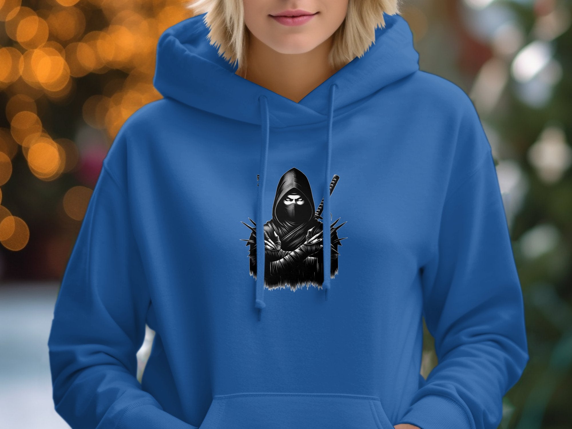 Samurai Ninja - Coloured Gildan Hoodie Japanese Talisman Unisex Cultural Symbolic Graphic Design