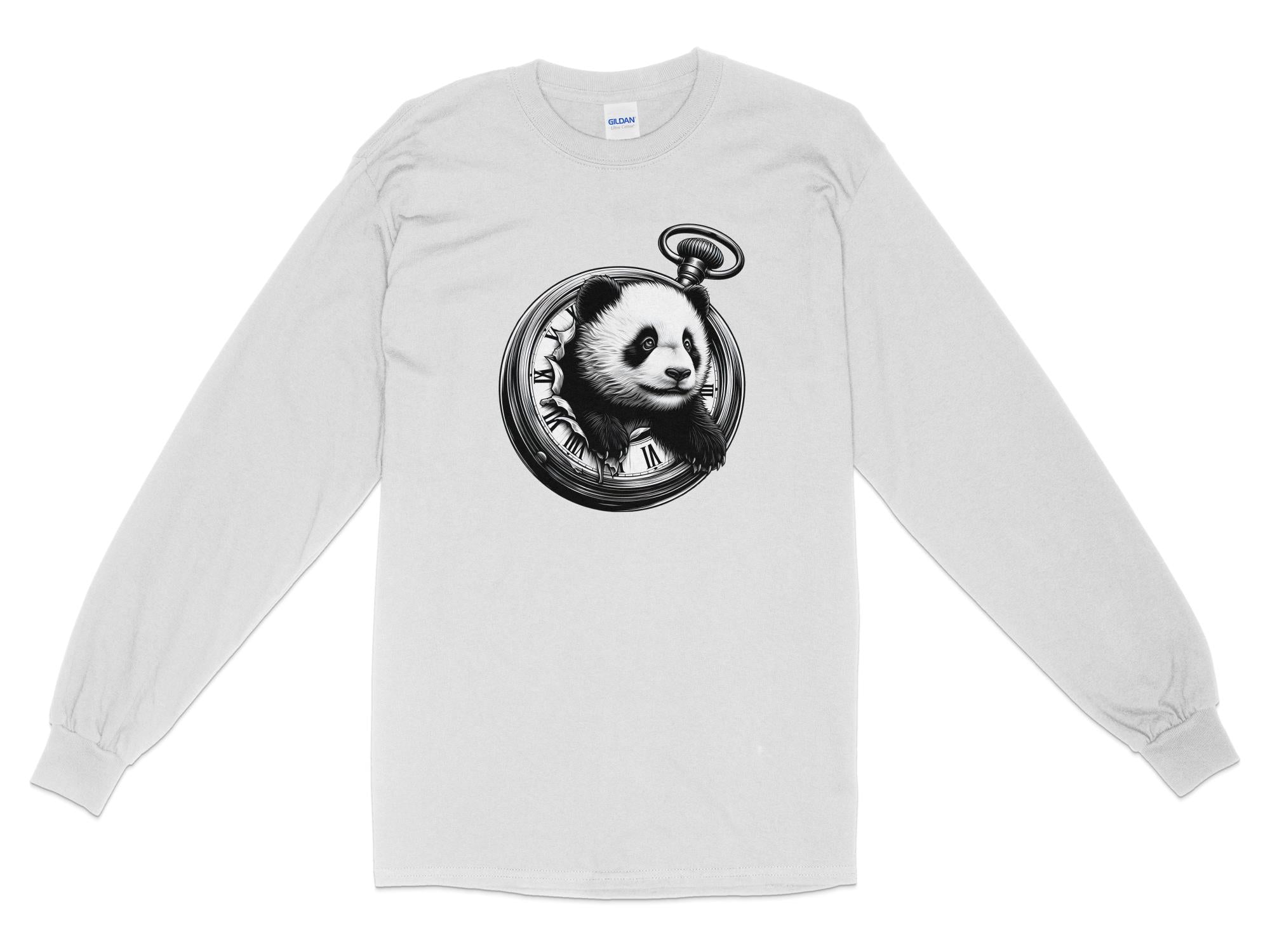 Panda - Coloured Gildan Long Sleeve Realistic Animal Talisman Unisex Cute Tee Graphic Design