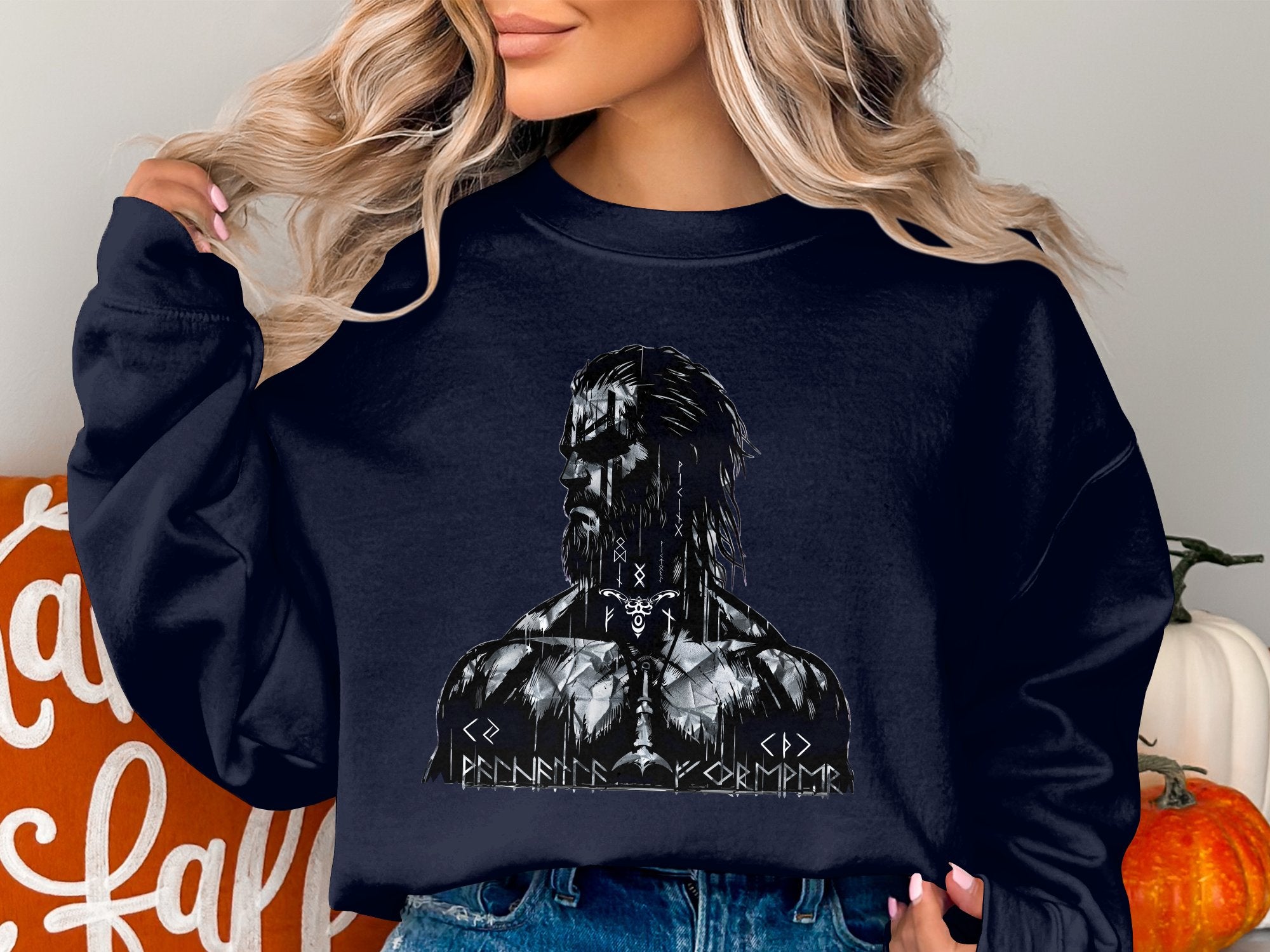 Viking Fearless - Coloured Gildan Sweatshirt Norse Talisman Men Women Unisex Valhalla Tee