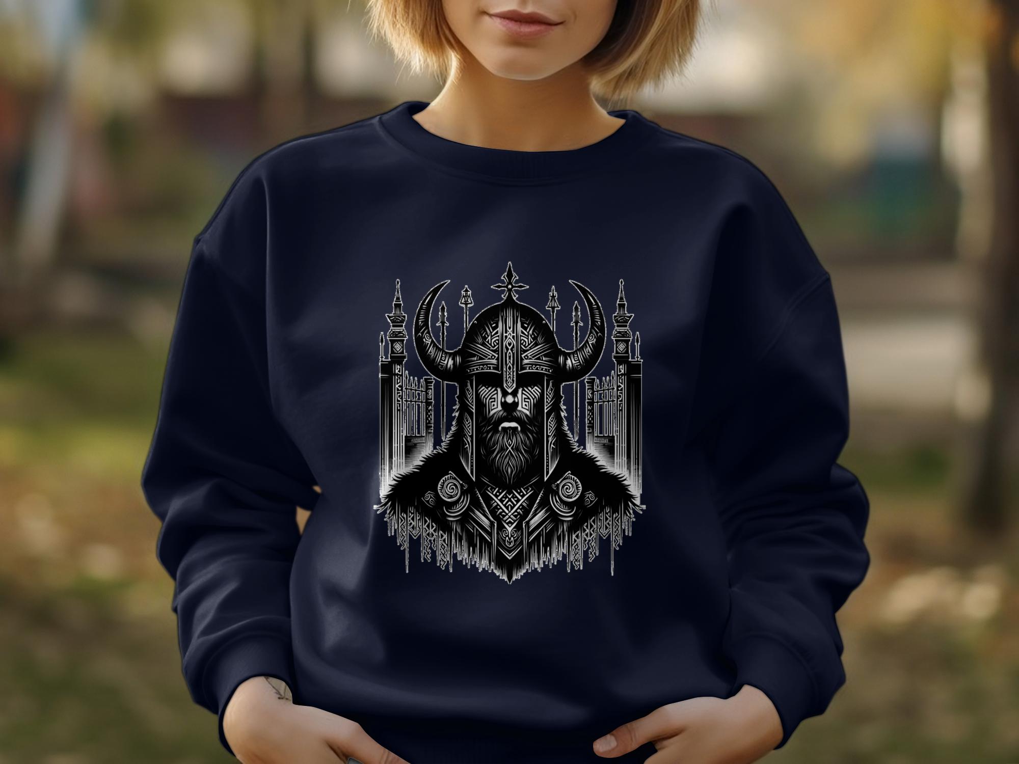 Viking Resolve - Coloured Gildan Sweatshirt Realistic Norse Talisman Men Women Unisex Valhalla Tee Graphic Design