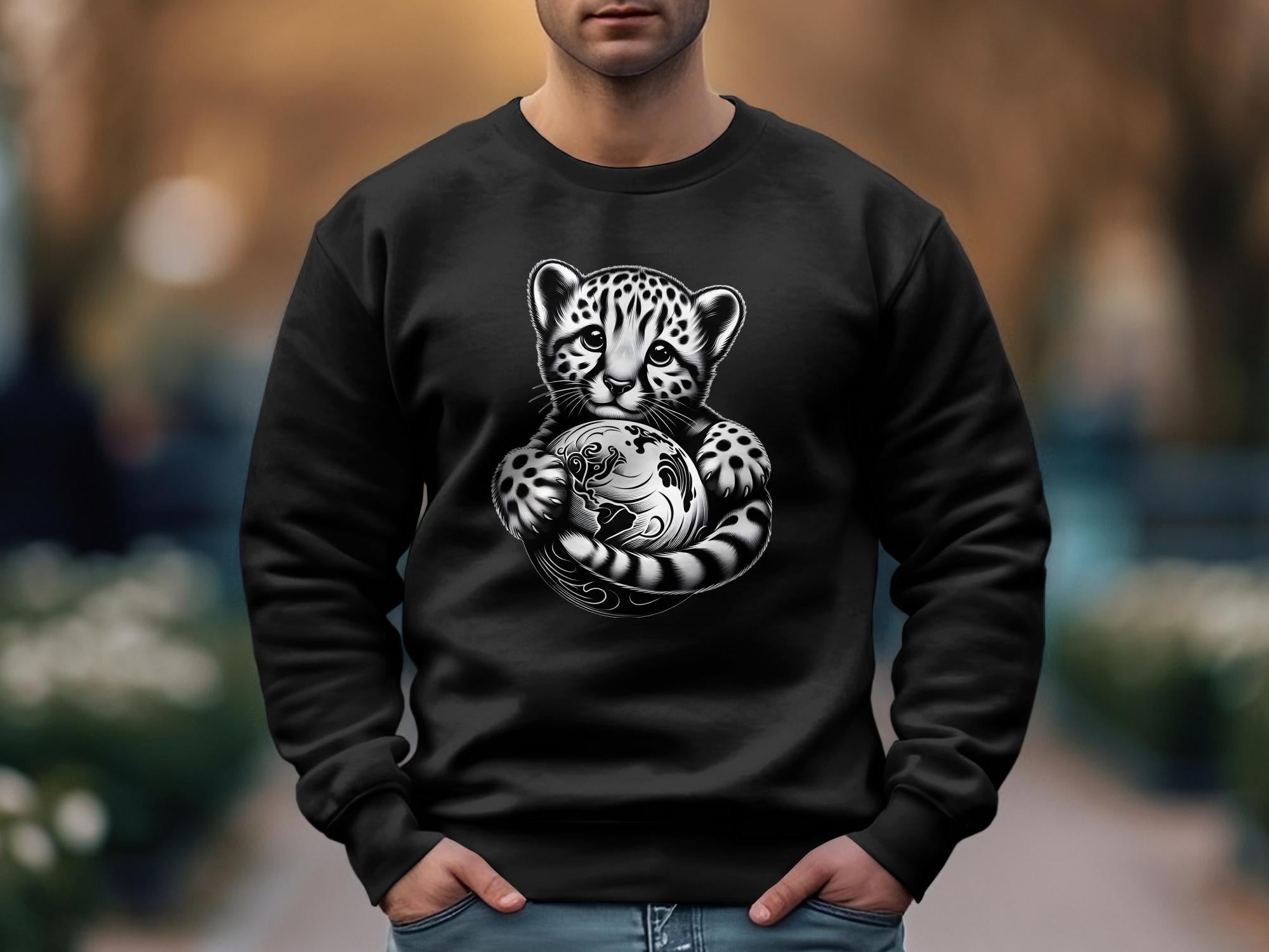 Cheetah World - Coloured Gildan Sweatshirt Realistic Animal Talisman Unisex Cute Tee Graphic Design