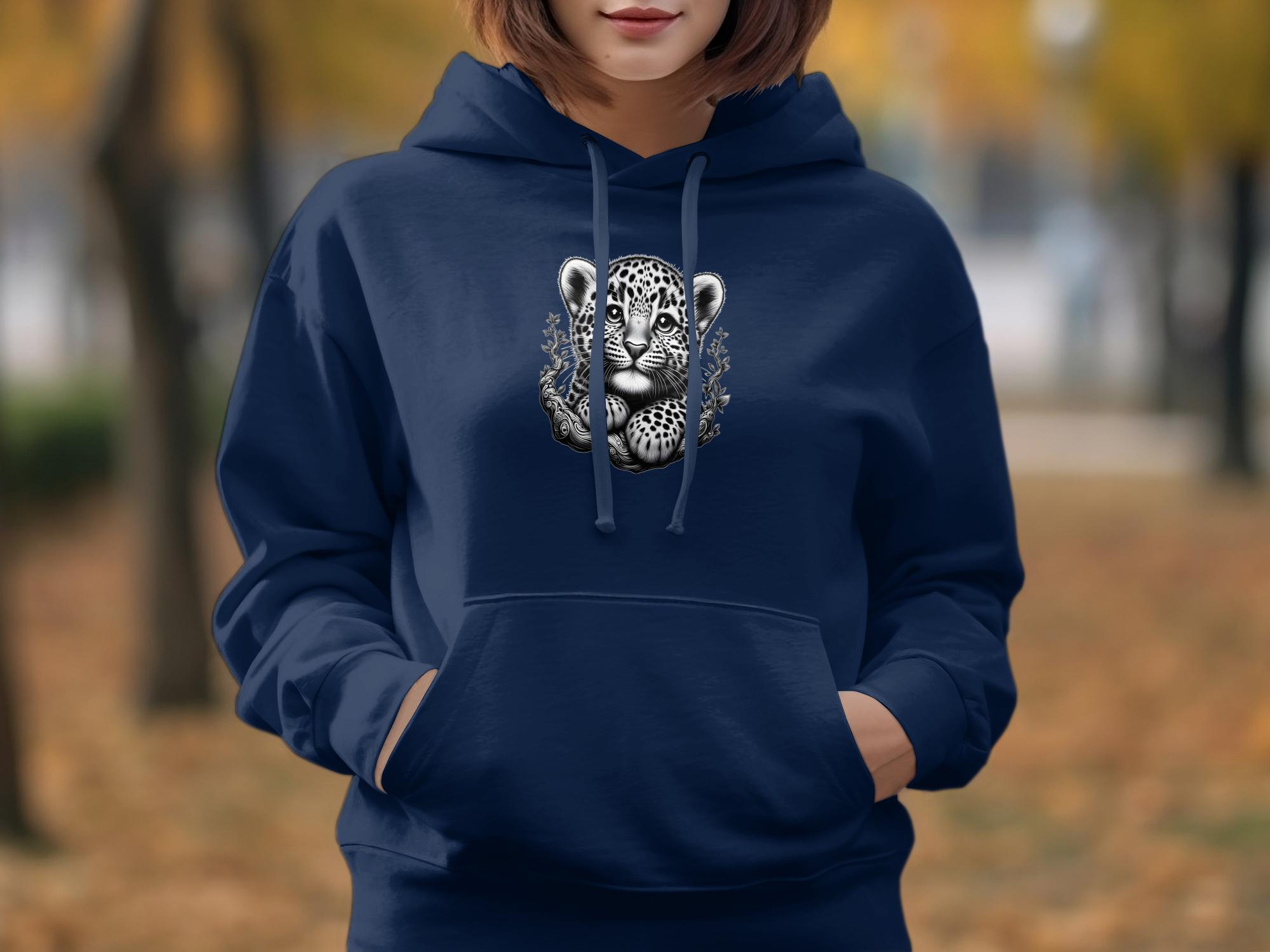 Leopard Bonsai - Coloured Gildan Hoodie Realistic Animal Talisman Unisex Cute Tee Graphic Design