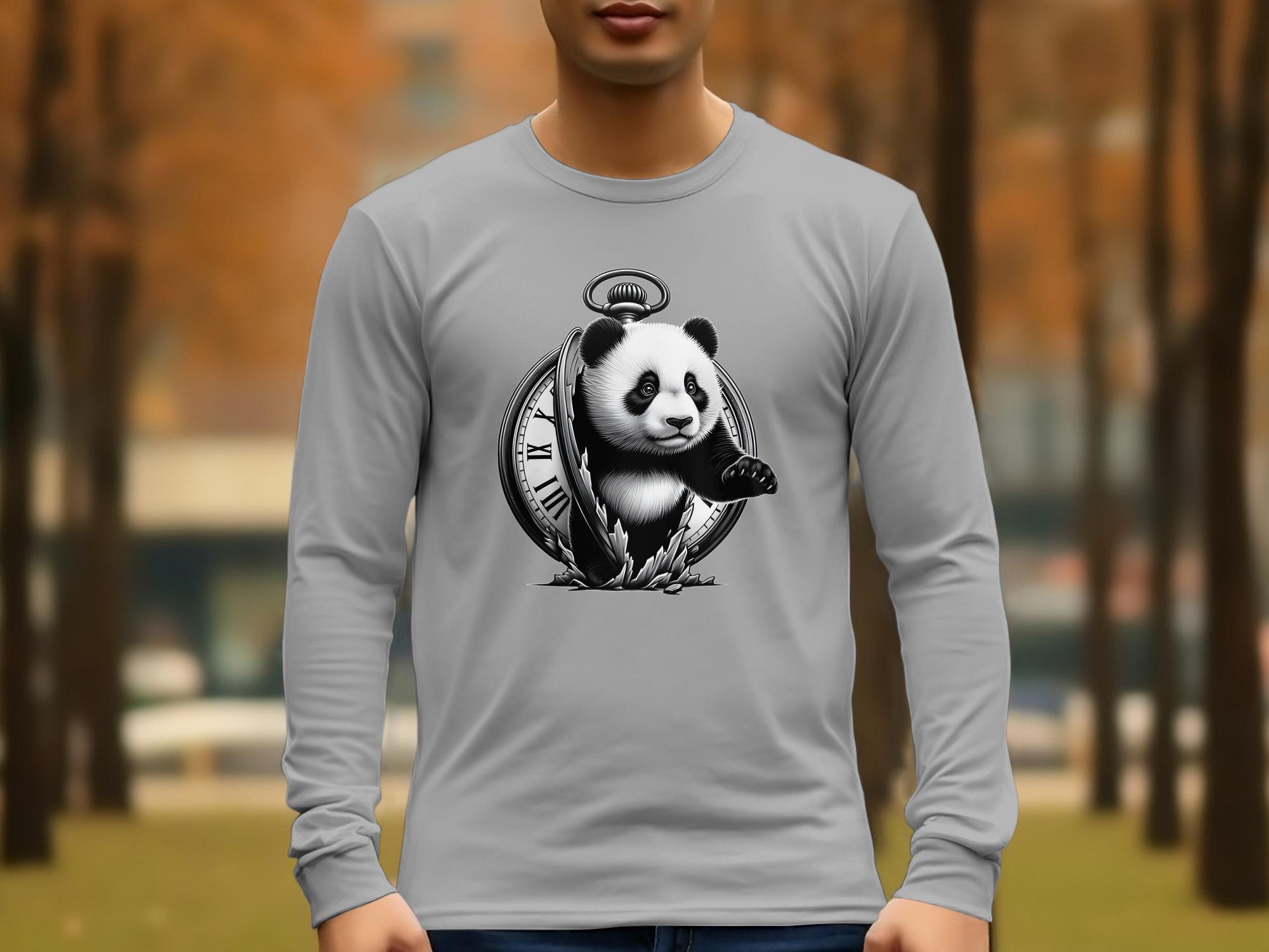 Panda - Coloured Gildan Long Sleeve Realistic Animal Talisman Unisex Cute Tee Graphic Design