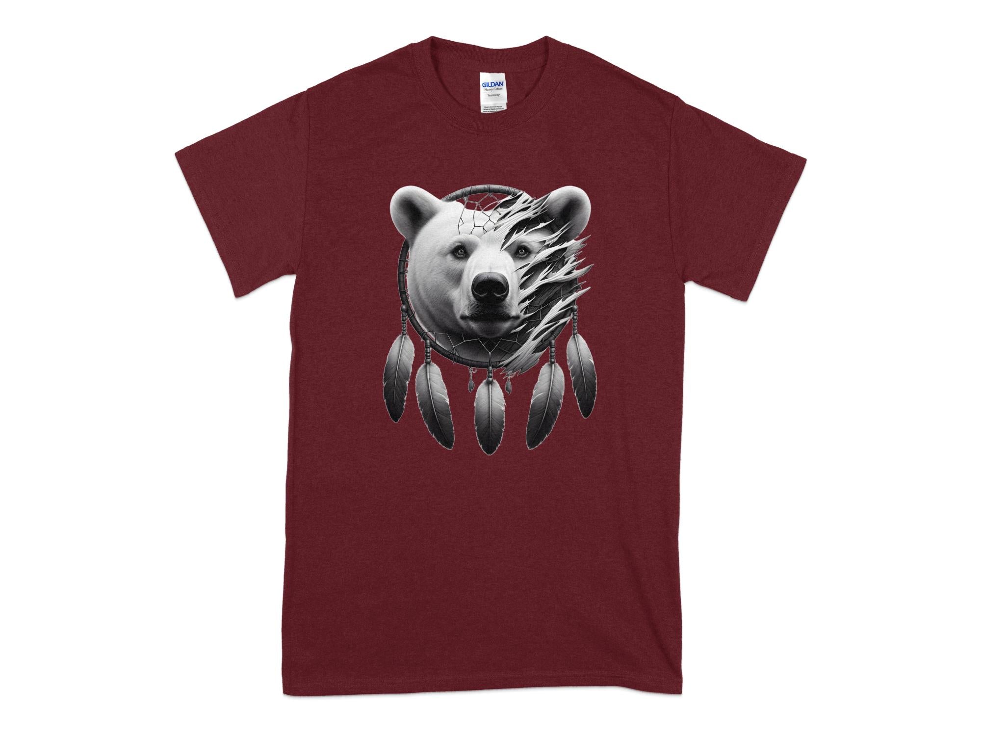 Dreamcatcher Bear - Coloured Gildan T-Shirt Realistic Native American Talisman Unisex Mythology Tee Graphic Design