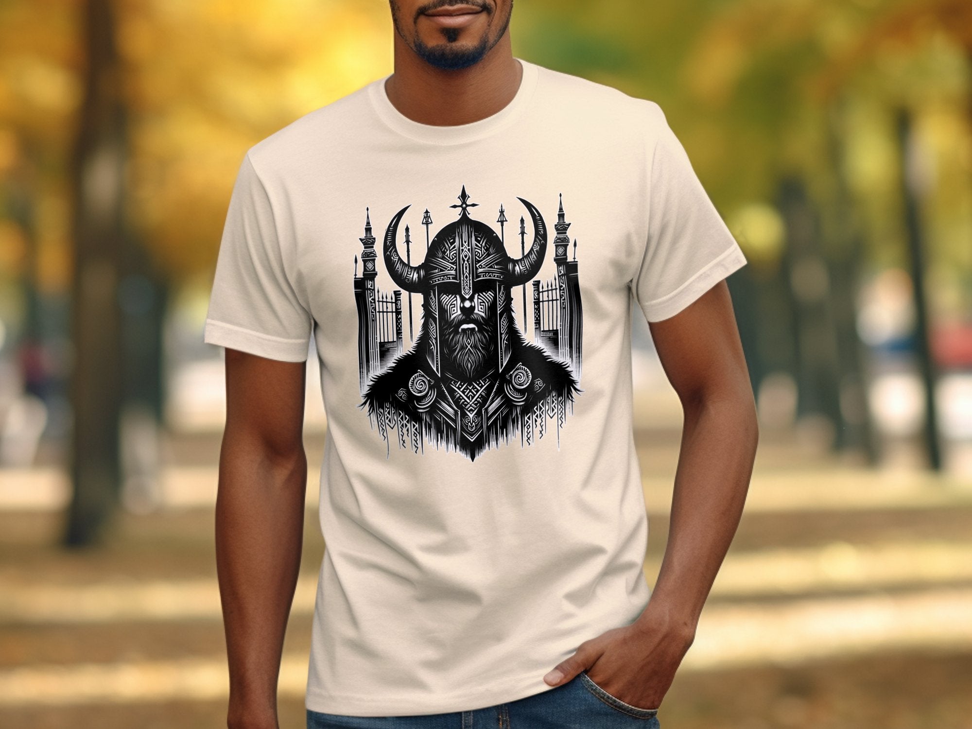 Viking Resolve - Coloured Gildan T Shirt Realistic Norse Talisman Men Women Unisex Valhalla Tee Graphic Design