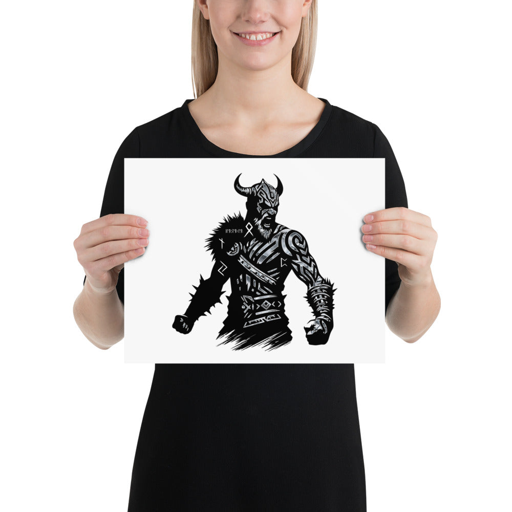 Viking Berserker - Enhanced Matte Framed Poster Talisman Valhalla Design