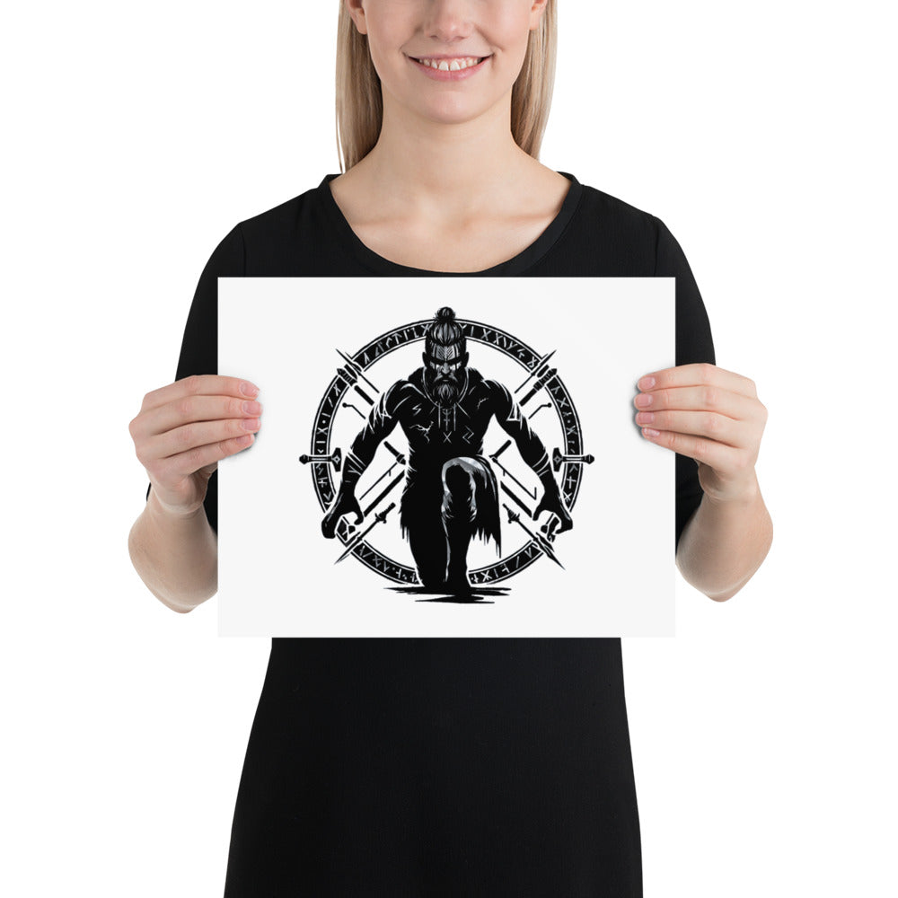 Viking Watchman - Enhanced Matte Framed Poster Talisman Valhalla Design