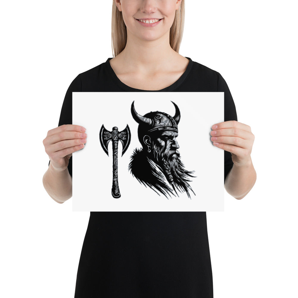 Viking Knowledge - Enhanced Matte Framed Poster Talisman Valhalla Design