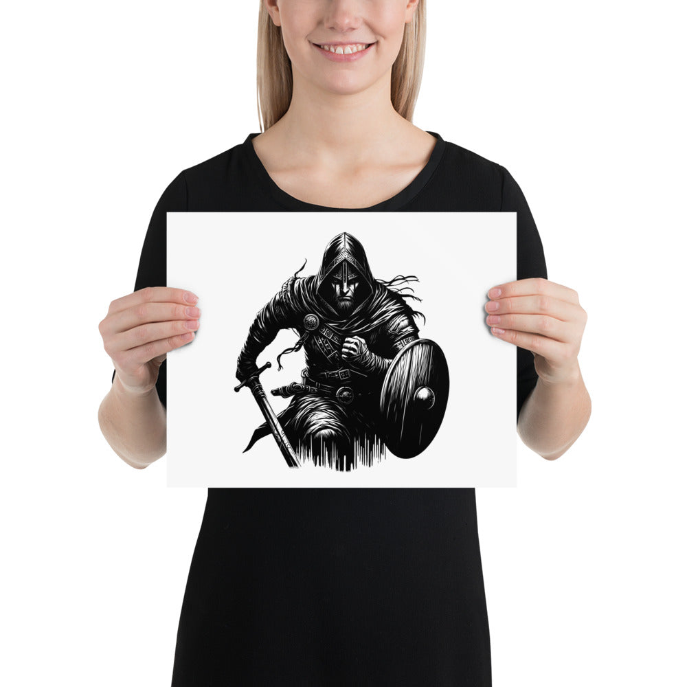 Viking Soldier - Enhanced Matte Framed Poster Talisman Valhalla Design