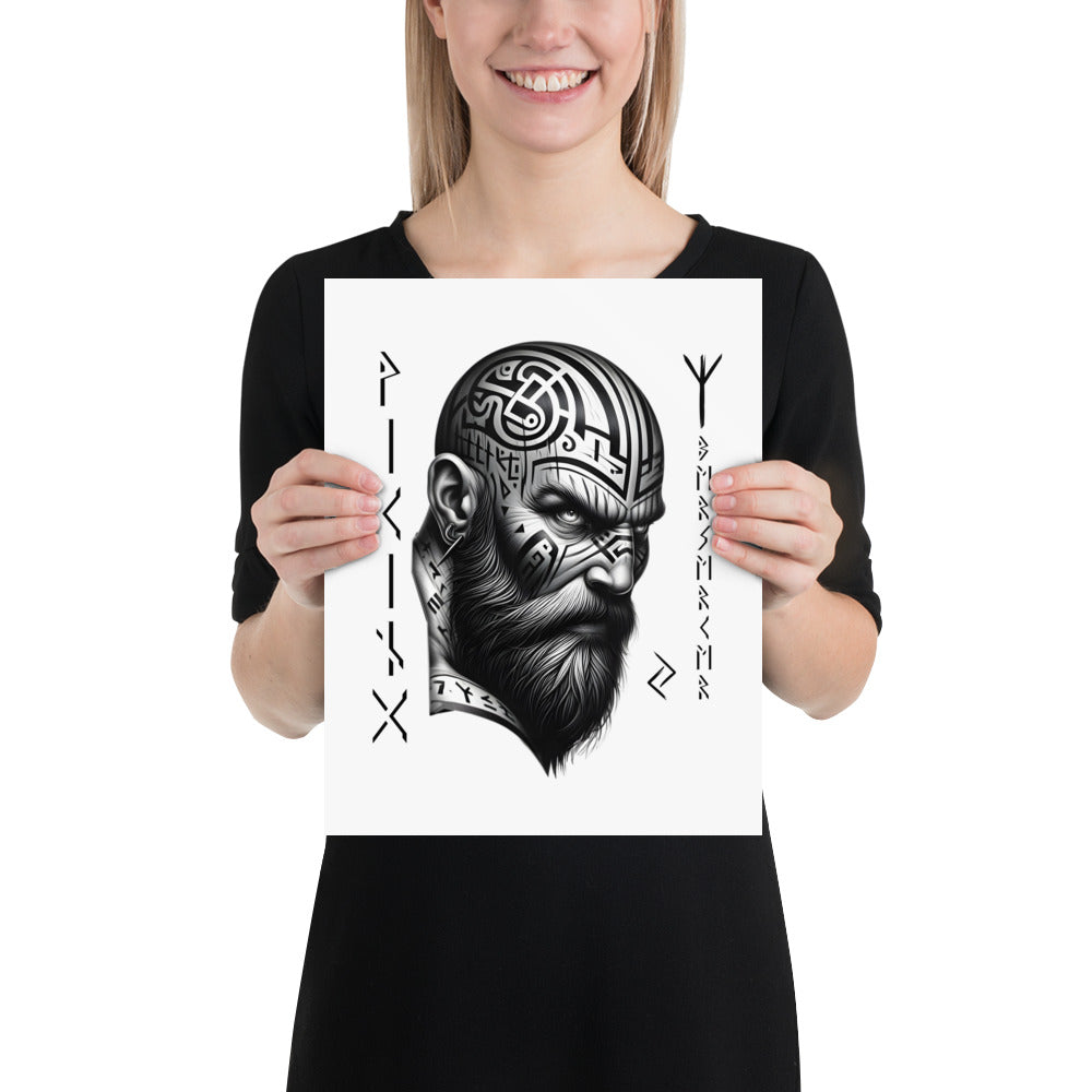 Viking Focus - Enhanced Matte Framed Poster Talisman Valhalla Design