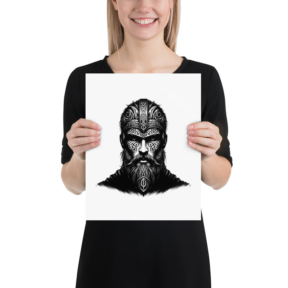 Viking Unyielding - Enhanced Matte Framed Poster Talisman Valhalla Design