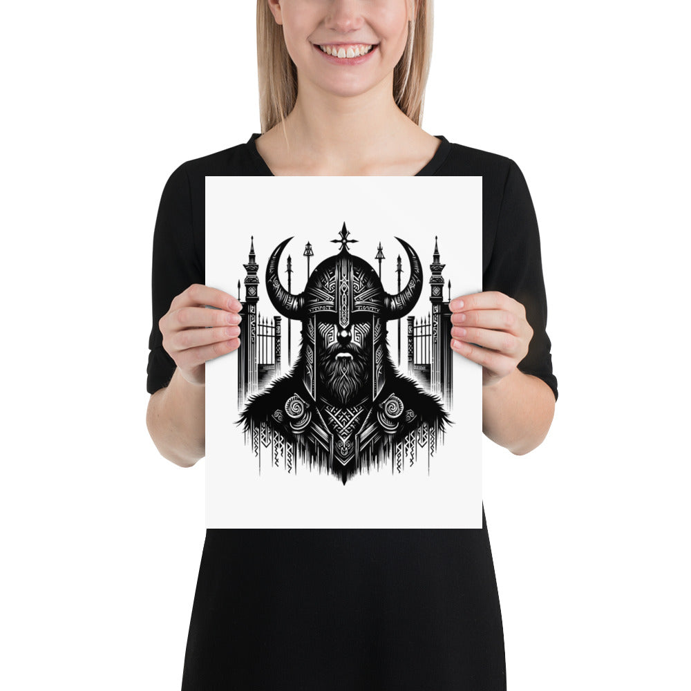 Viking Resolve - Enhanced Matte Framed Poster Talisman Valhalla Design