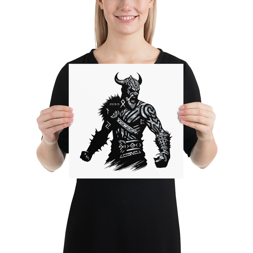 Viking Berserker - Enhanced Matte Framed Poster Talisman Valhalla Design