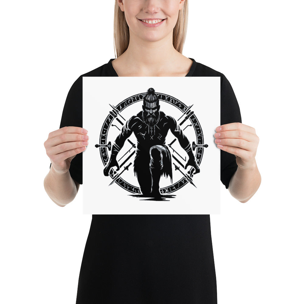 Viking Watchman - Enhanced Matte Framed Poster Talisman Valhalla Design