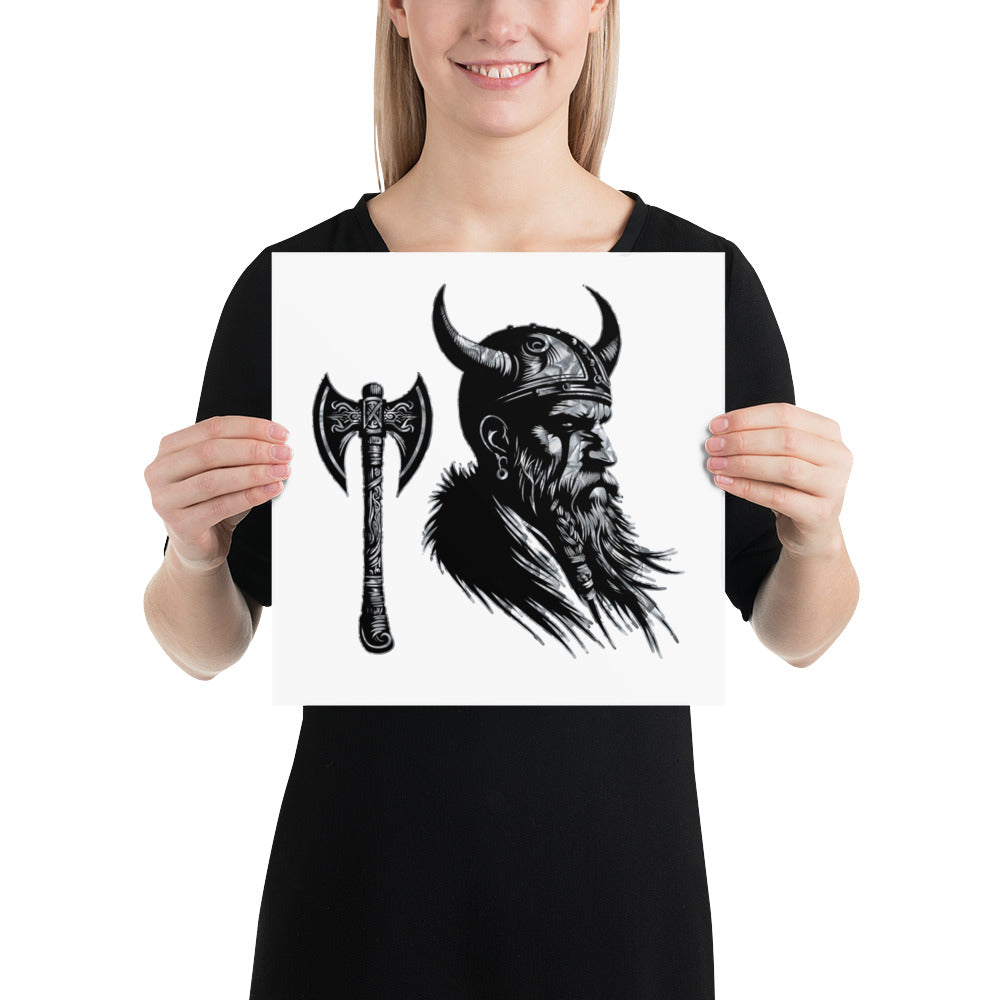 Viking Knowledge - Enhanced Matte Framed Poster Talisman Valhalla Design