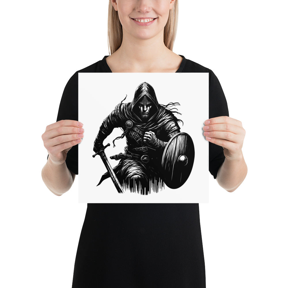 Viking Soldier - Enhanced Matte Framed Poster Talisman Valhalla Design