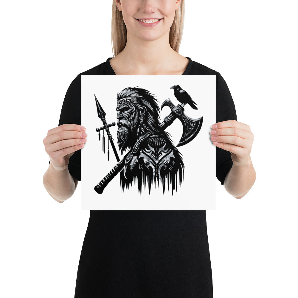 Viking Courage - Enhanced Matte Framed Poster Talisman Valhalla Design