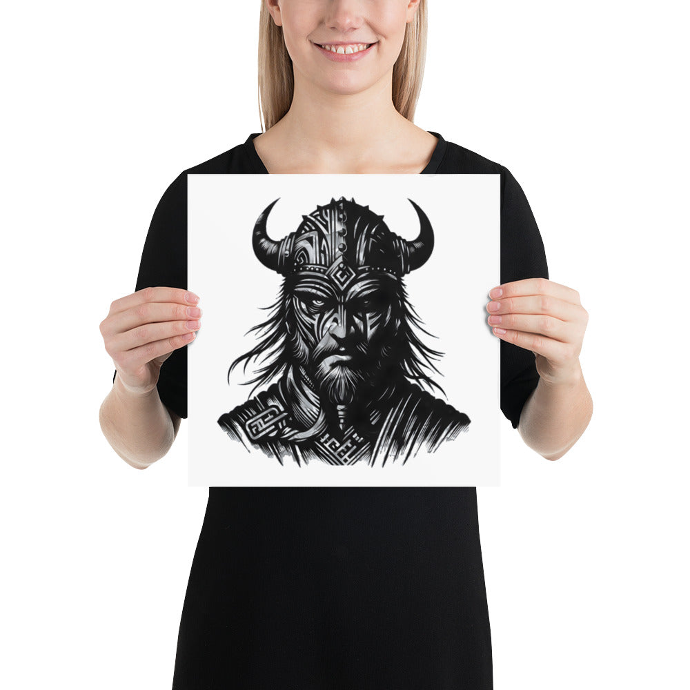 Viking Valour - Enhanced Matte Framed Poster Talisman Valhalla Design