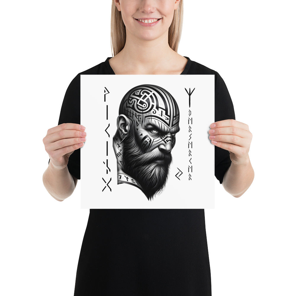 Viking Focus - Enhanced Matte Framed Poster Talisman Valhalla Design