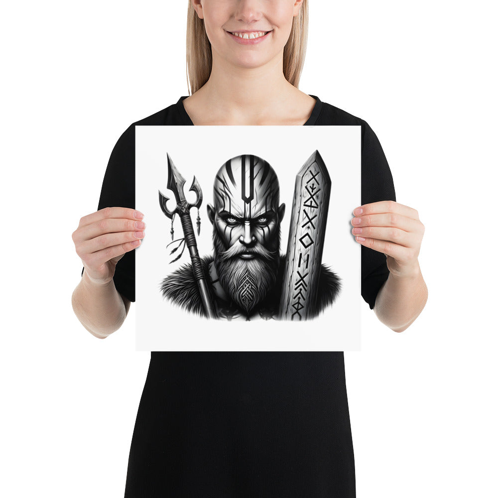 Viking Strength - Enhanced Matte Framed Poster Talisman Valhalla Design