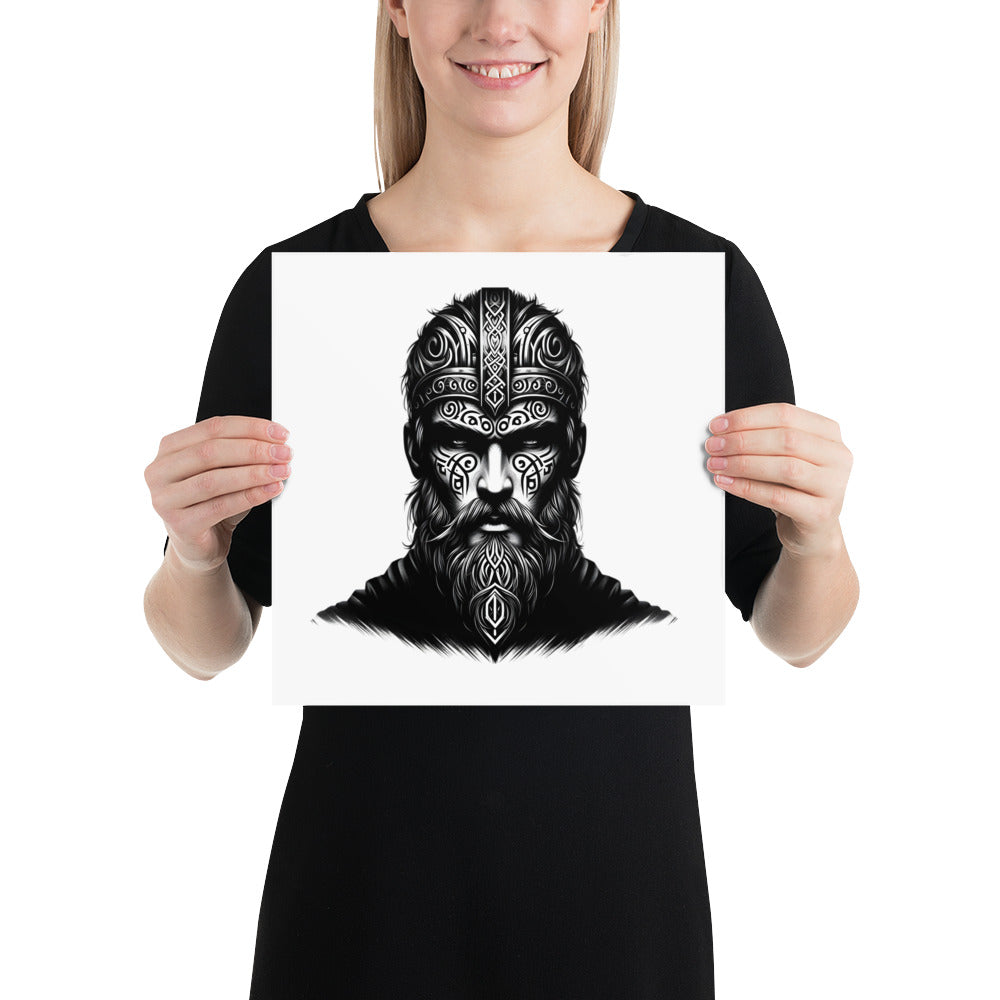 Viking Unyielding - Enhanced Matte Framed Poster Talisman Valhalla Design