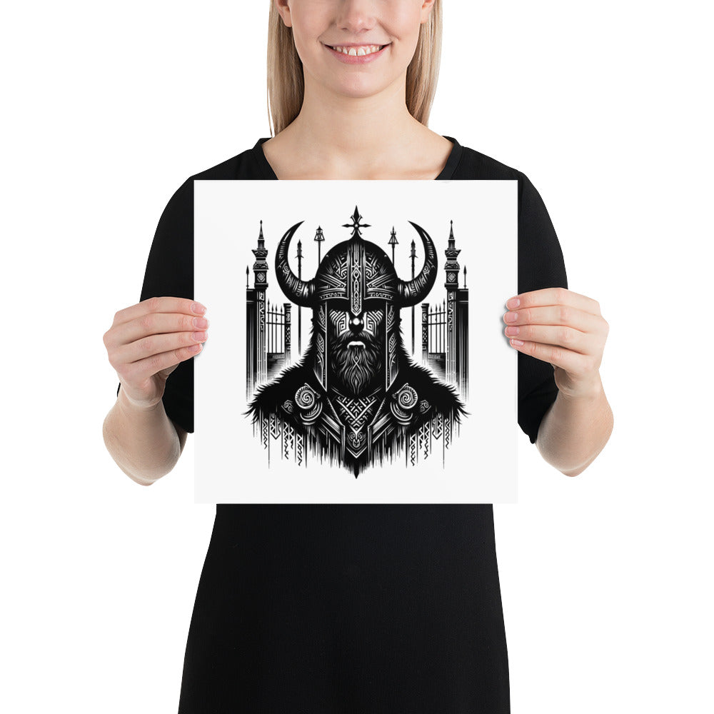 Viking Resolve - Enhanced Matte Framed Poster Talisman Valhalla Design