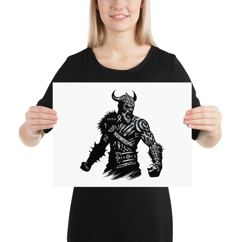 Viking Berserker - Enhanced Matte Framed Poster Talisman Valhalla Design