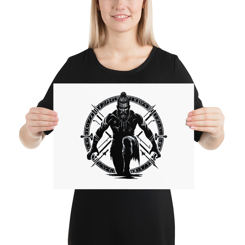 Viking Watchman - Enhanced Matte Framed Poster Talisman Valhalla Design