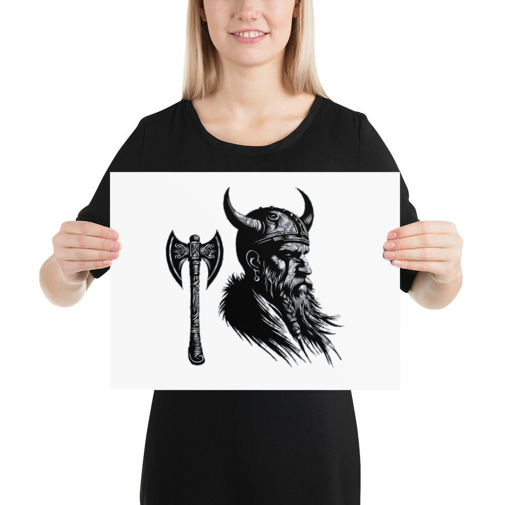 Viking Knowledge - Enhanced Matte Framed Poster Talisman Valhalla Design