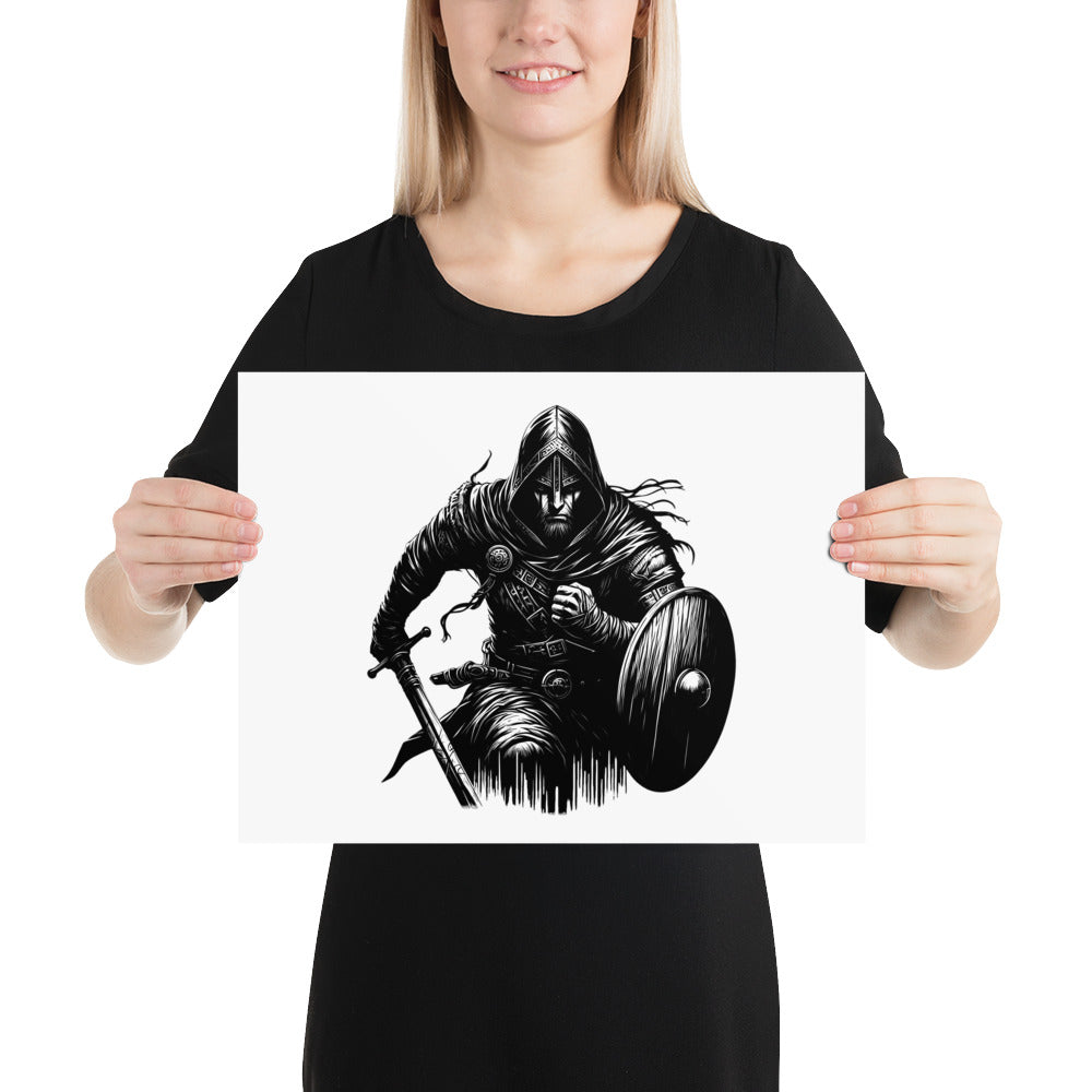 Viking Soldier - Enhanced Matte Framed Poster Talisman Valhalla Design