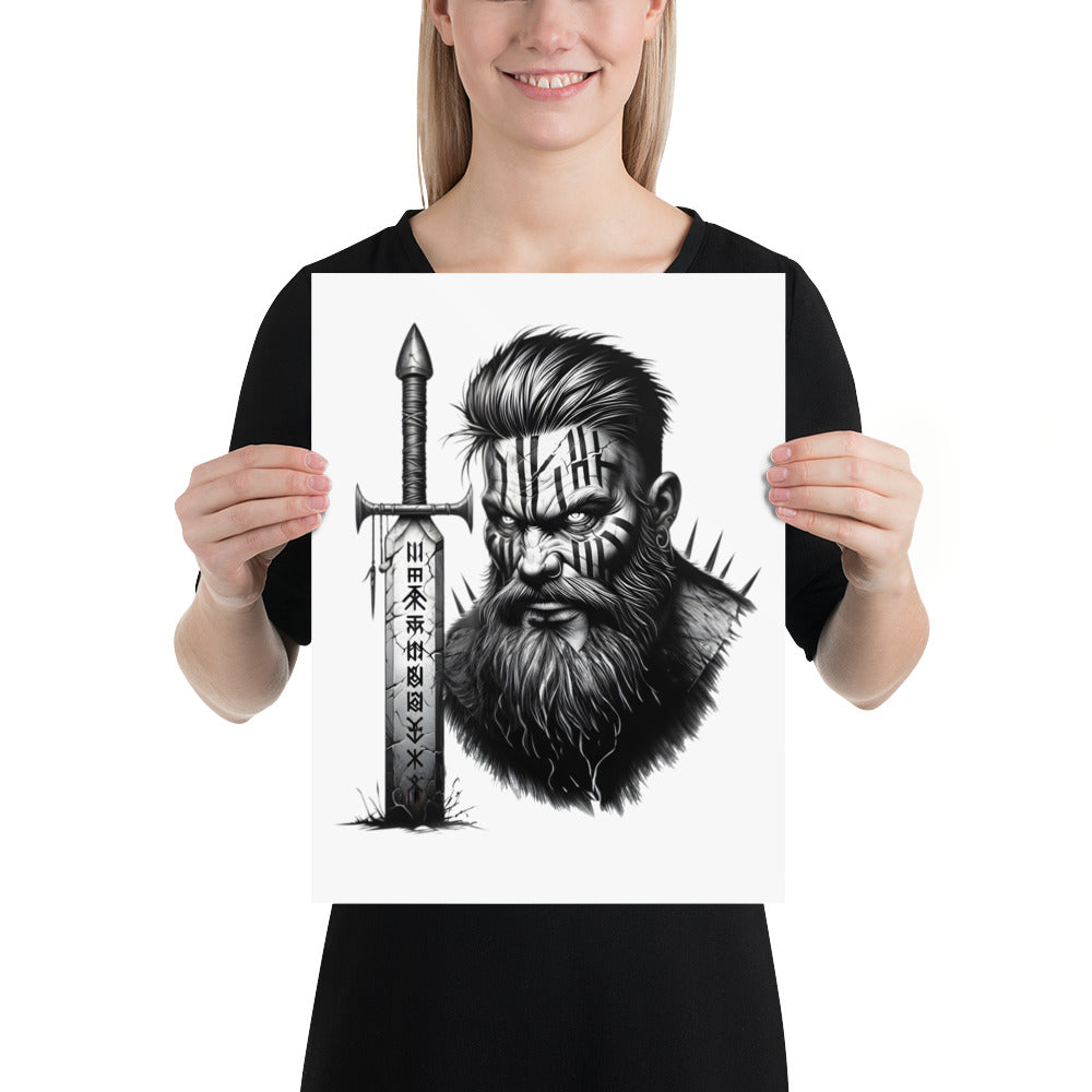 Viking Dauntless - Enhanced Matte Framed Poster Talisman Valhalla Design