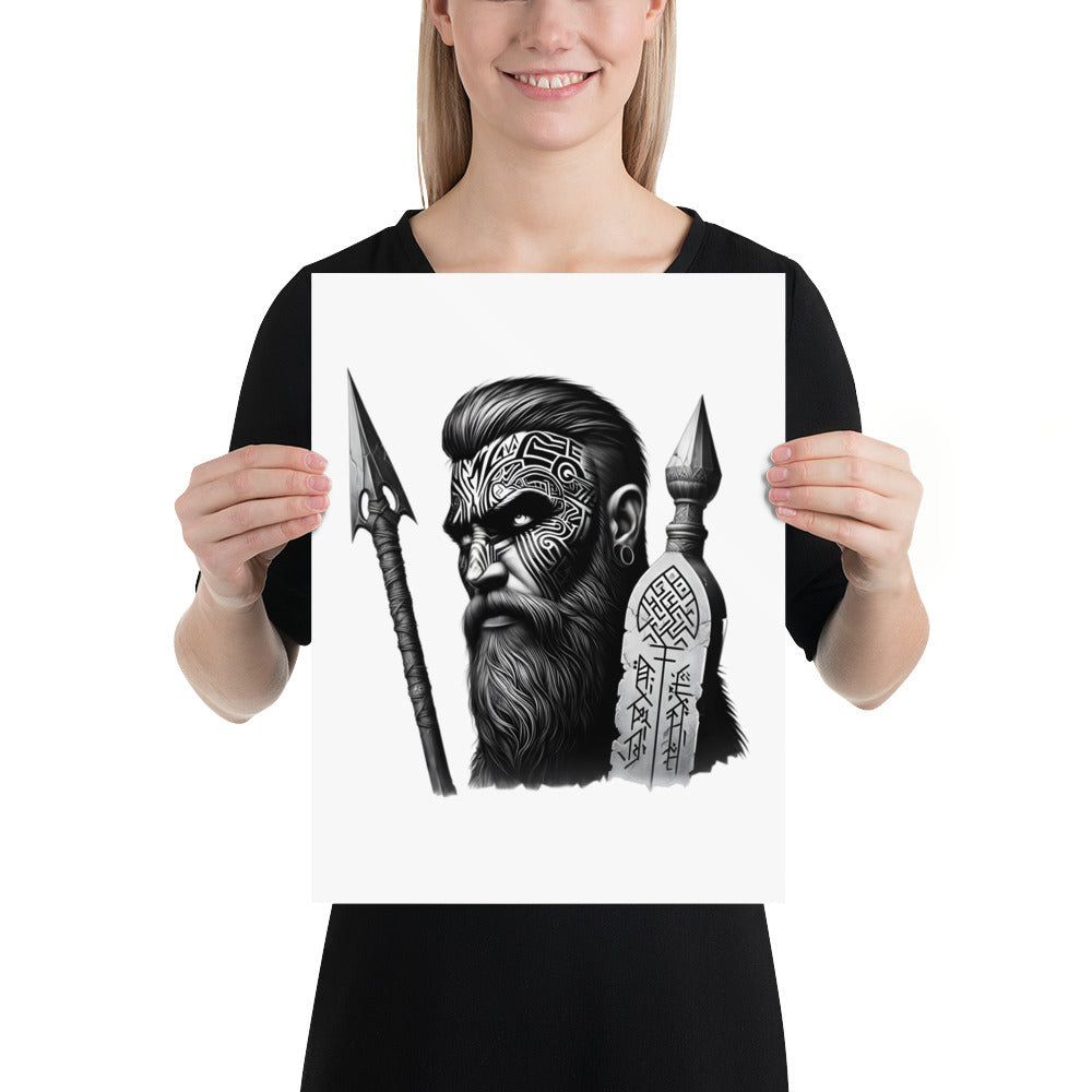 Viking Tenacity - Enhanced Matte Framed Poster Talisman Valhalla Design