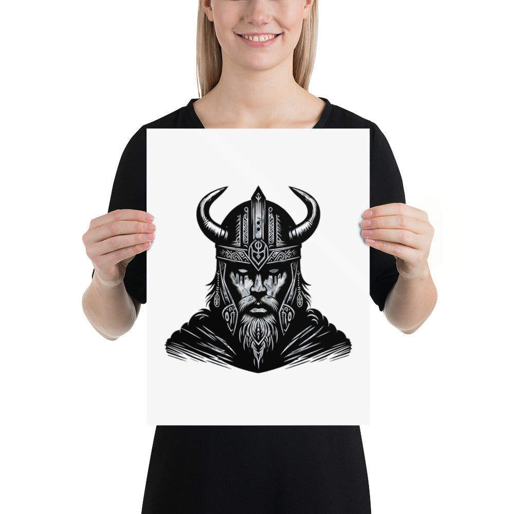 Viking Iron Will - Enhanced Matte Framed Poster Talisman Valhalla Design