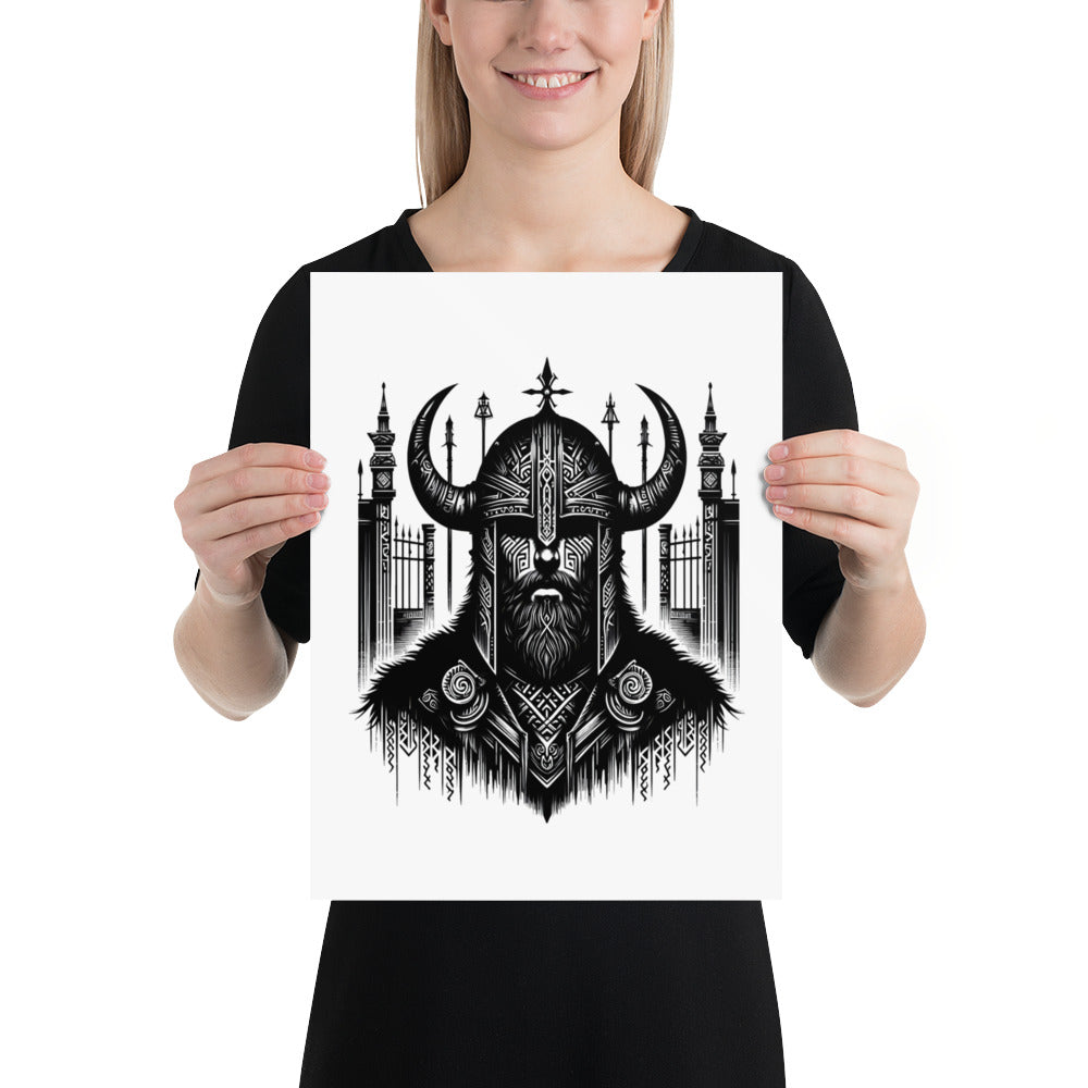 Viking Resolve - Enhanced Matte Framed Poster Talisman Valhalla Design