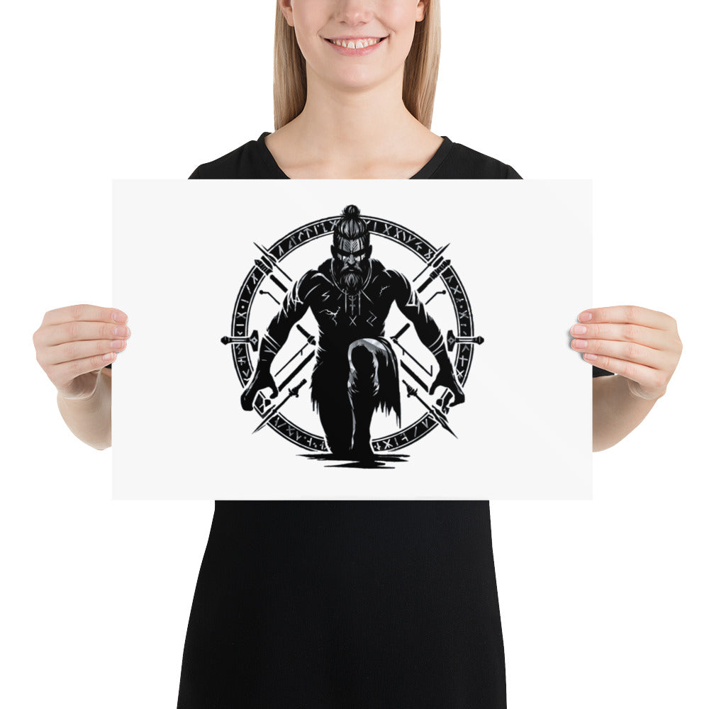 Viking Watchman - Enhanced Matte Framed Poster Talisman Valhalla Design